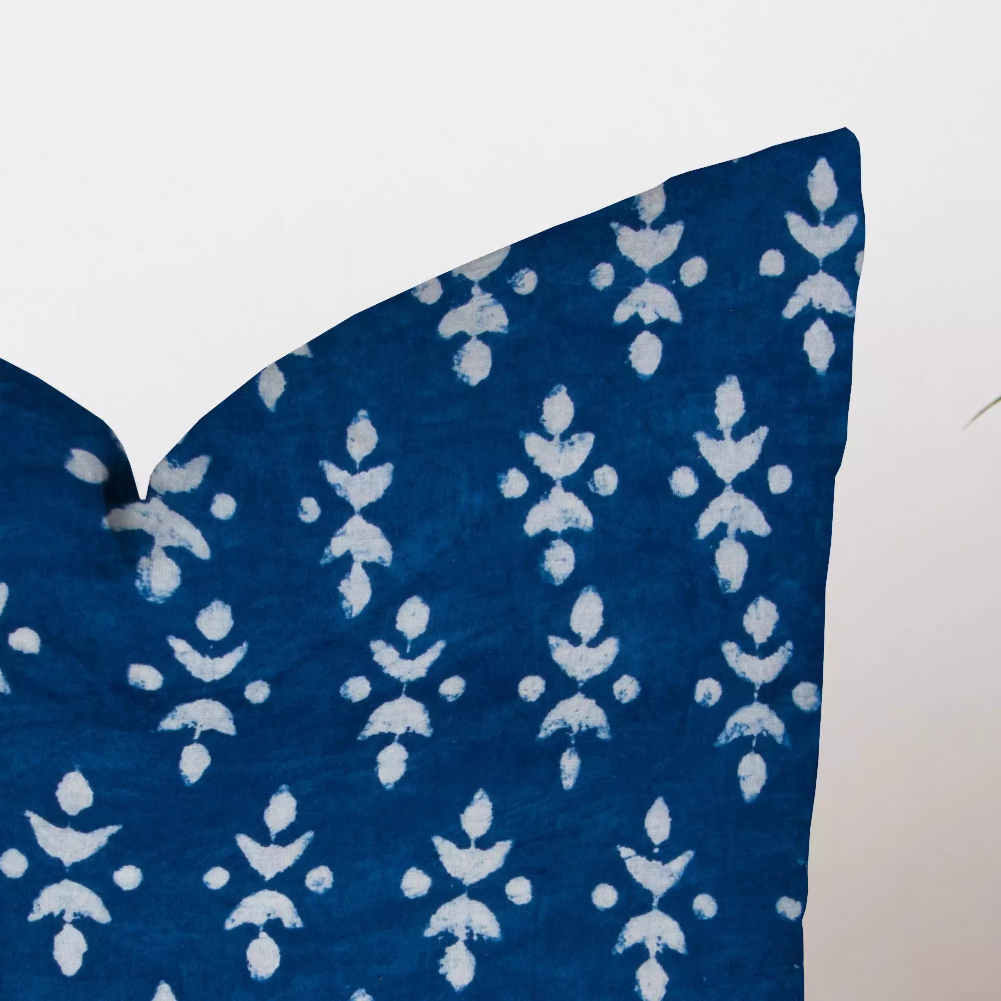 Indigo Pure Cotton Hand Block Printed Cushion Cover