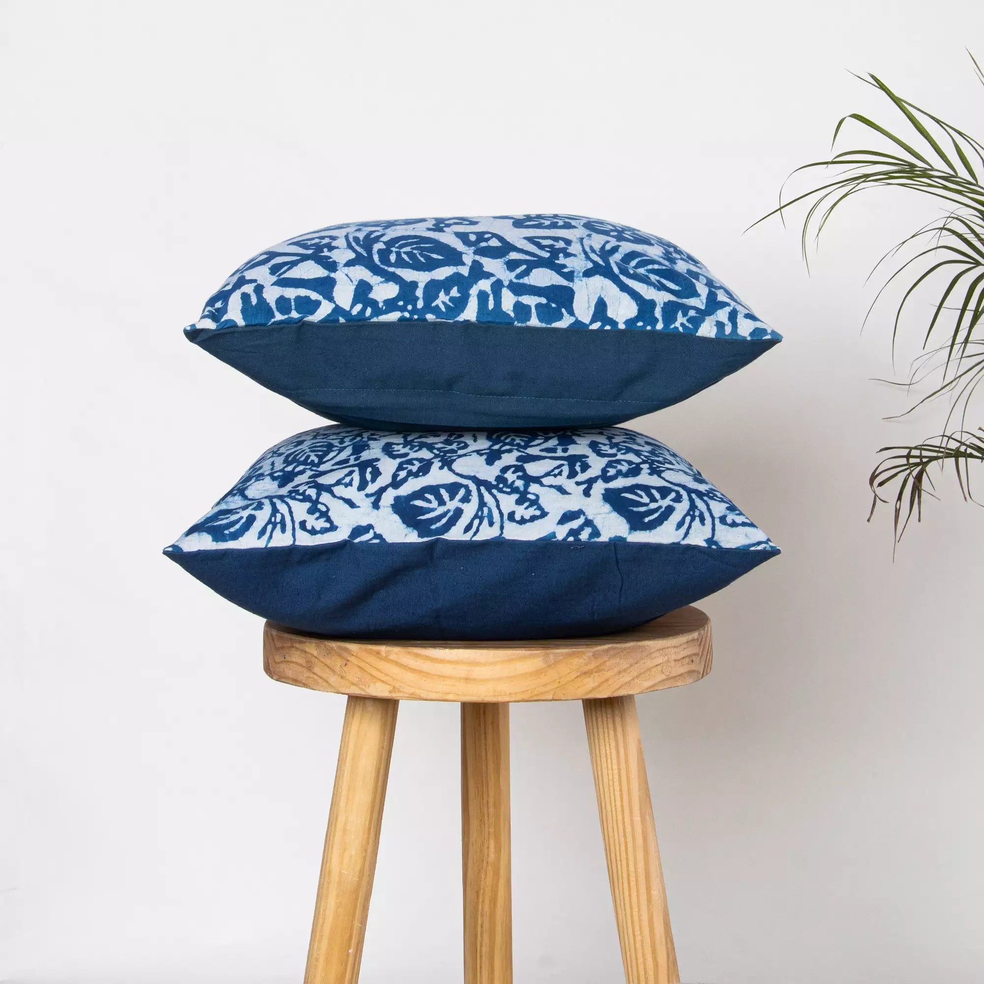 Indigo Blue Hand Block Printed Cotton Cushion Cover