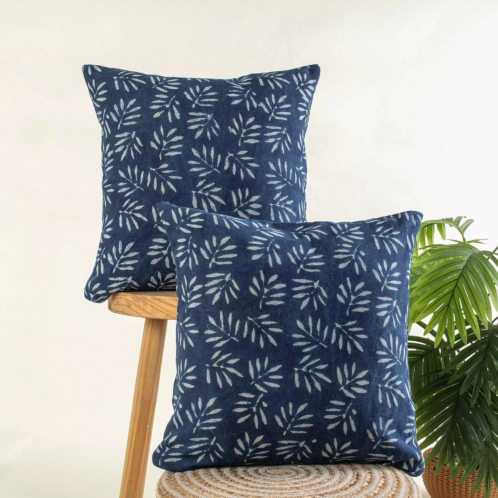 Hand Block Organic Cotton Canvas Cushion Cover
