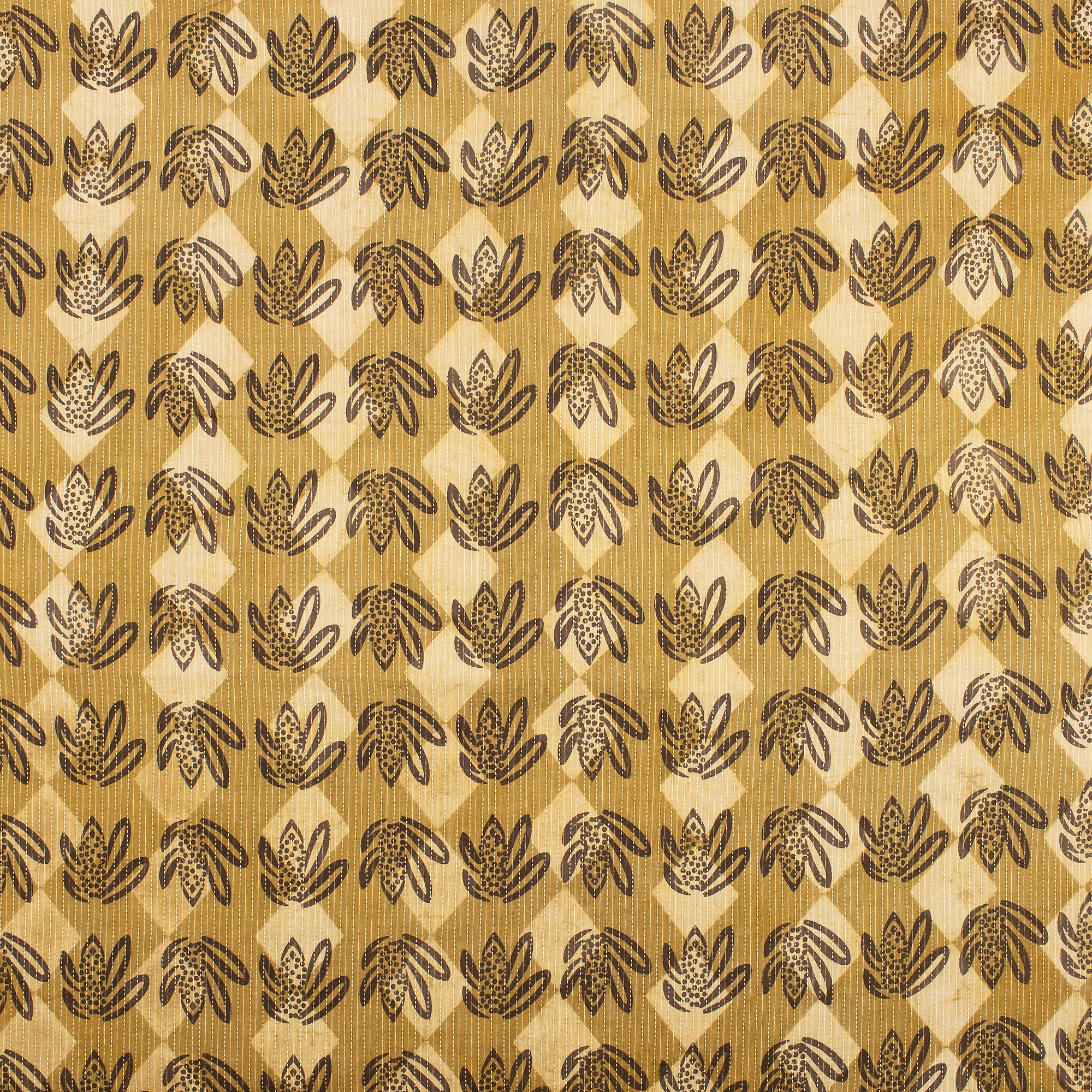 Cotton Hand Block Printed Dabu Kantha Fabric
