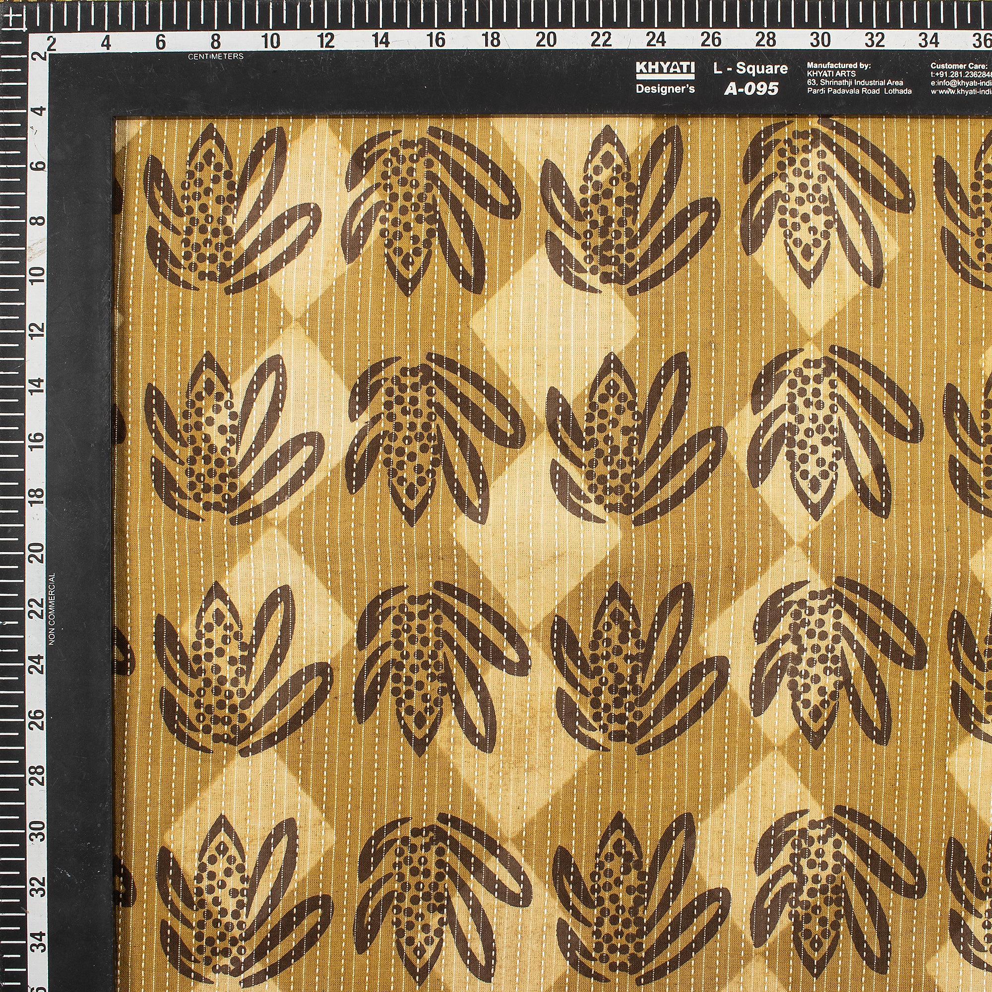 Cotton Hand Block Printed Dabu Kantha Fabric