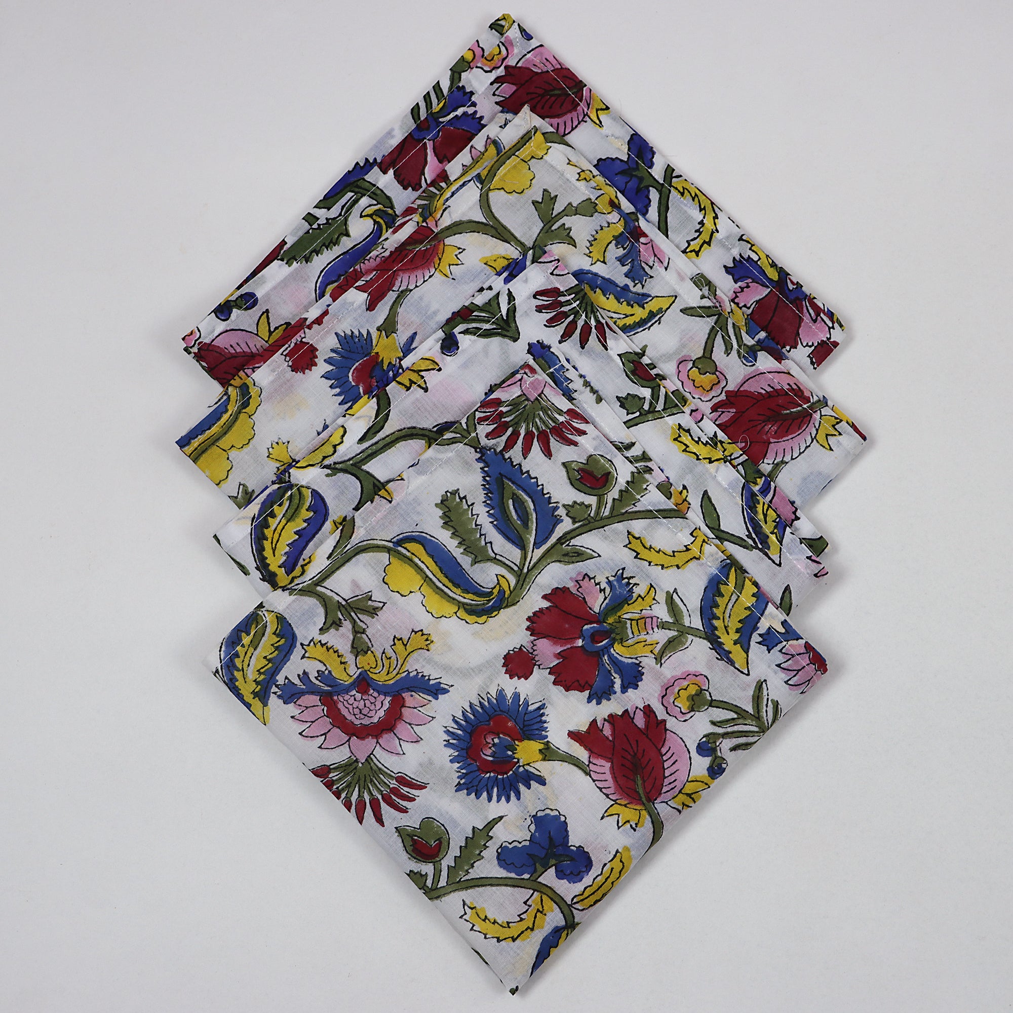 Cotton Hand Block Printed Dining Table Napkins