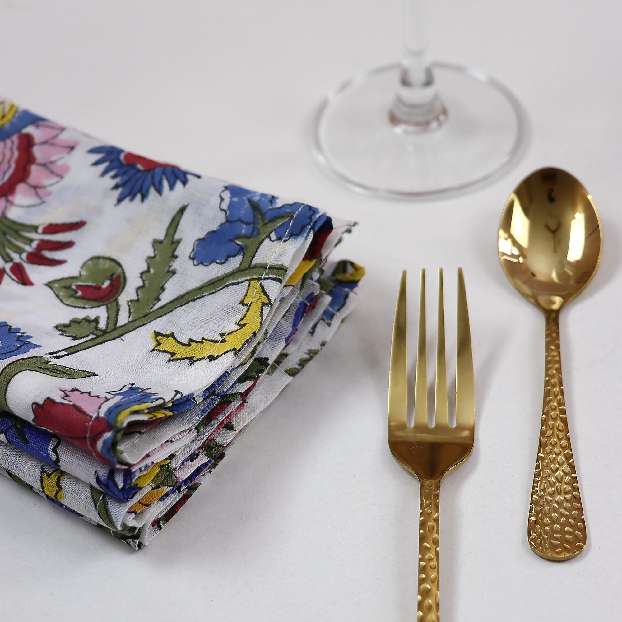 Cotton Hand Block Printed Dining Table Napkins
