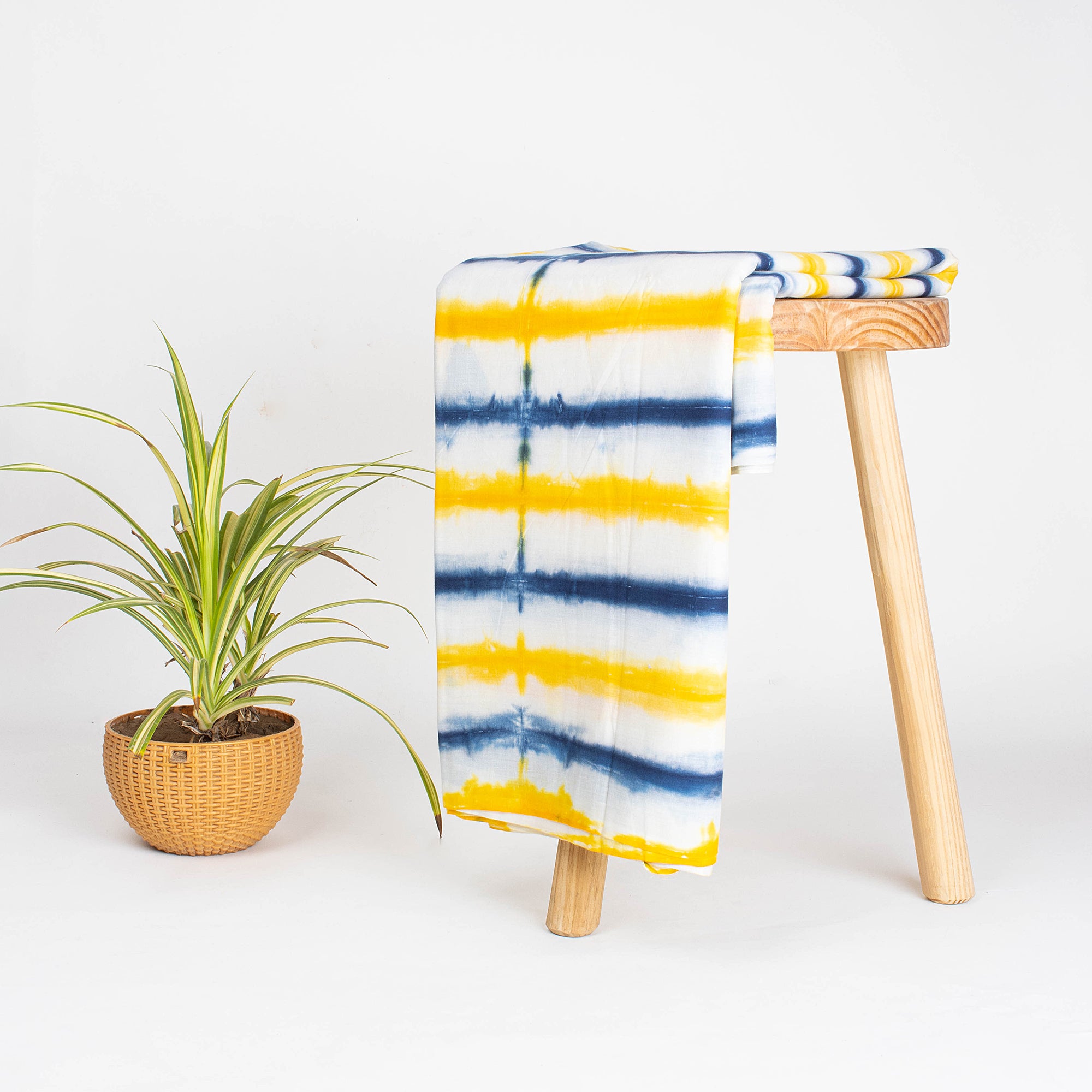 Cotton Handmade Shibori Tie Dye Fabric