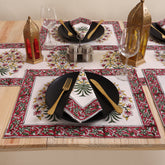 Cotton Modern Table Runner Floral Hand Block Printed