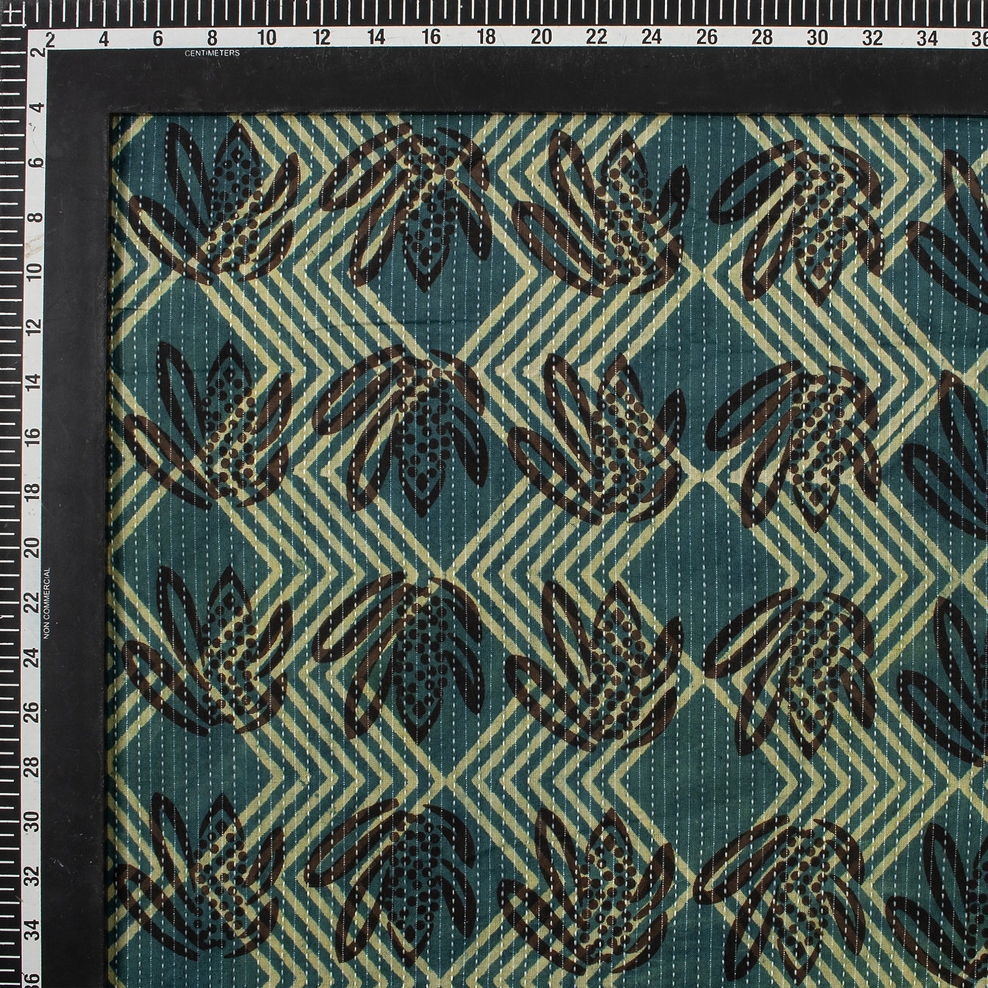 Dabu Cotton Hand Block Printed Floral Kantha Fabric