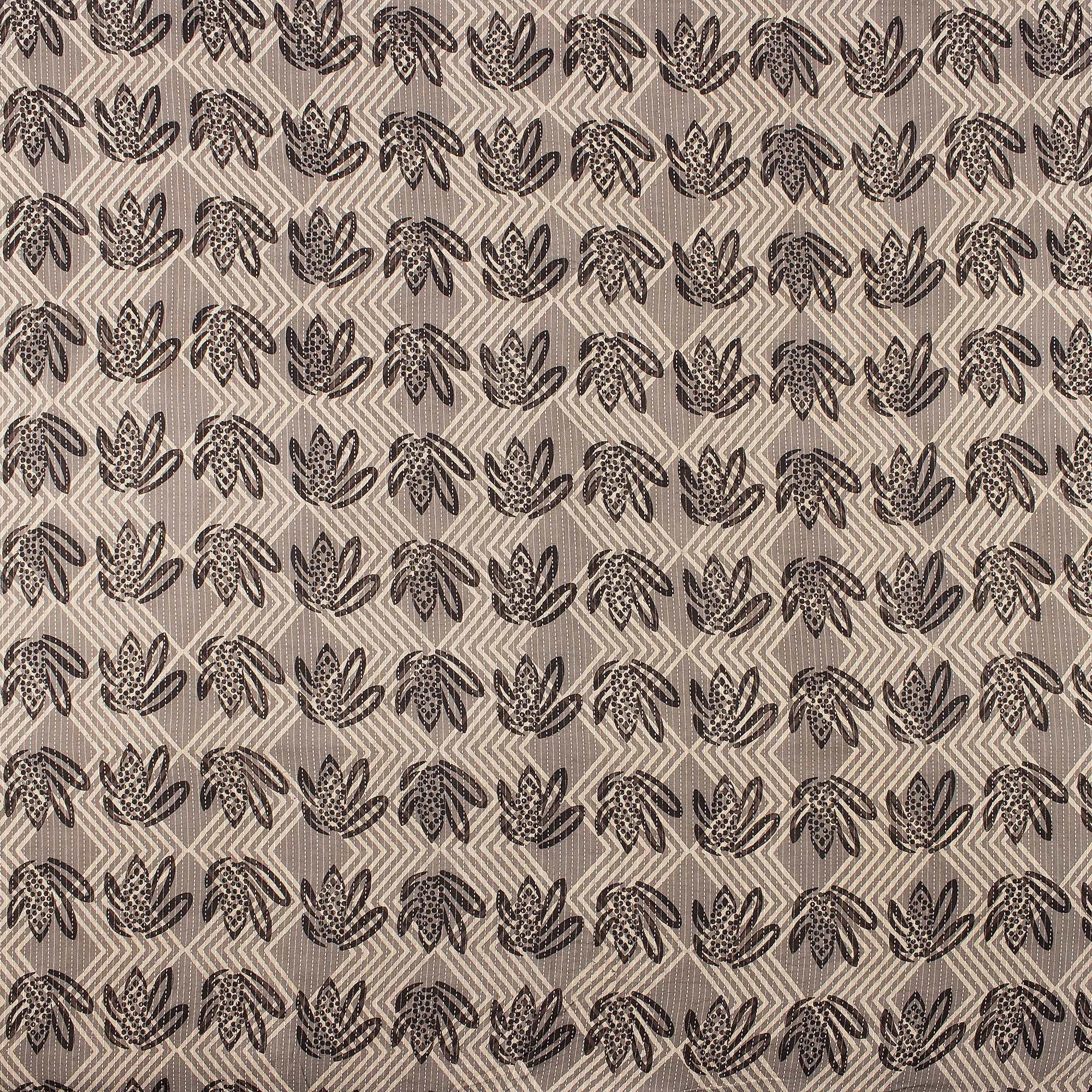 Dabu Cotton Hand Block Printed Kantha Fabric By Yard