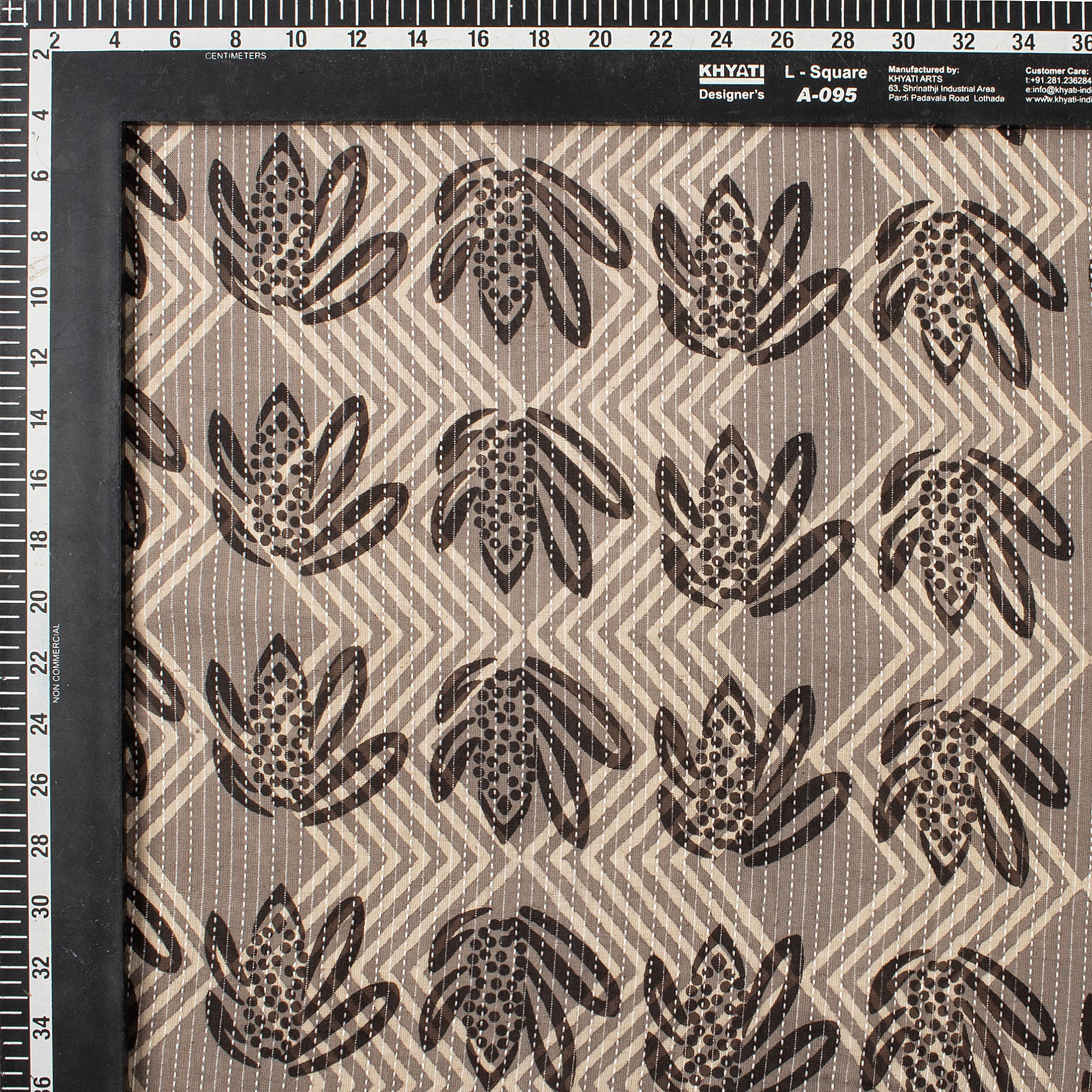 Dabu Cotton Hand Block Printed Kantha Fabric By Yard