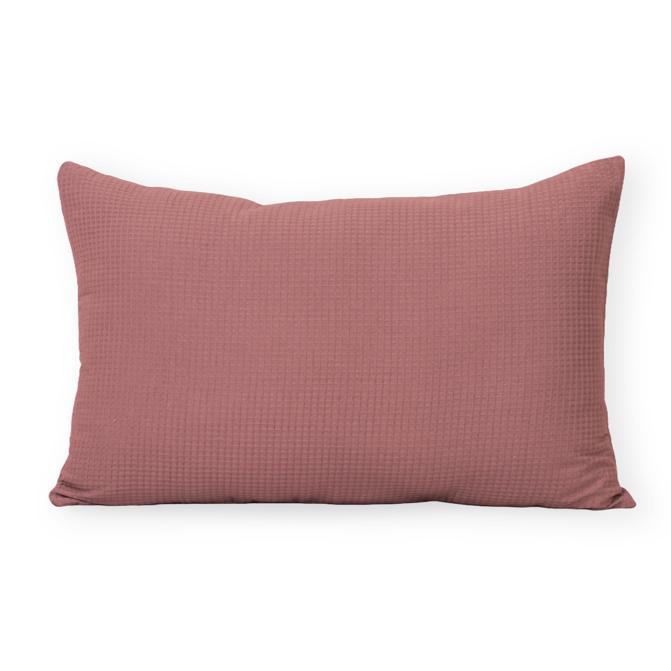 Dark Pink Cotton Waffle Queen Size Pillowcase