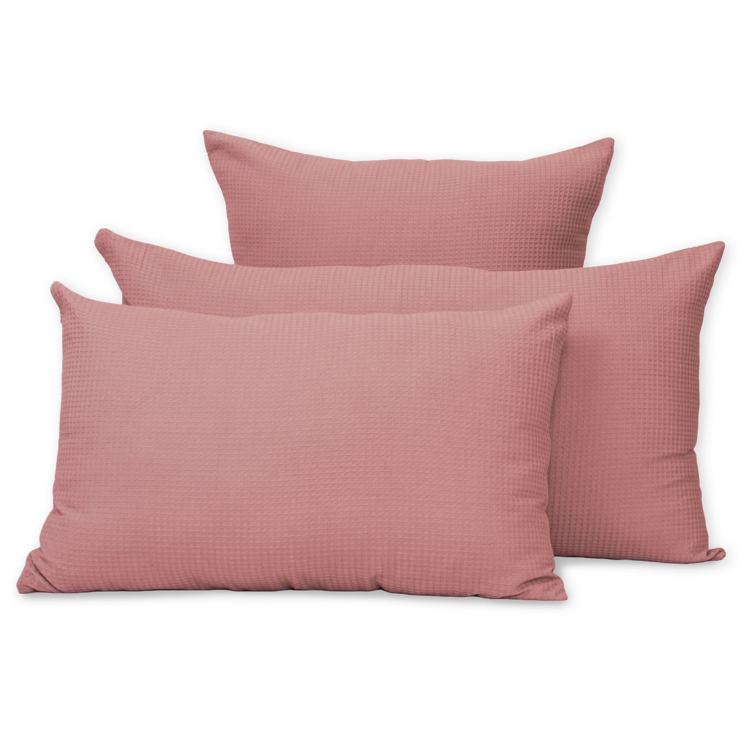 Dark Pink Cotton Waffle Queen Size Pillowcase