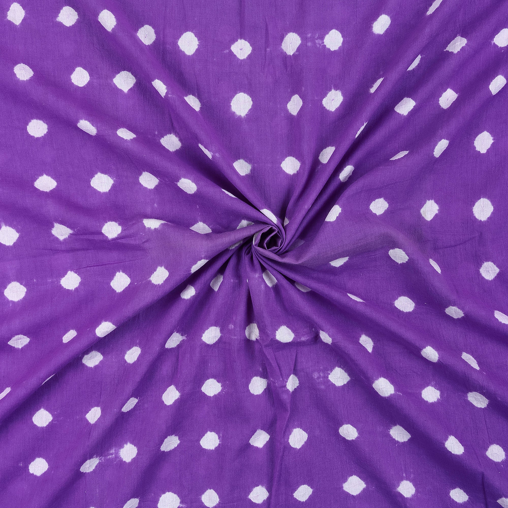 Dark Purple Pure Cotton Tie Dye Shibori Fabric