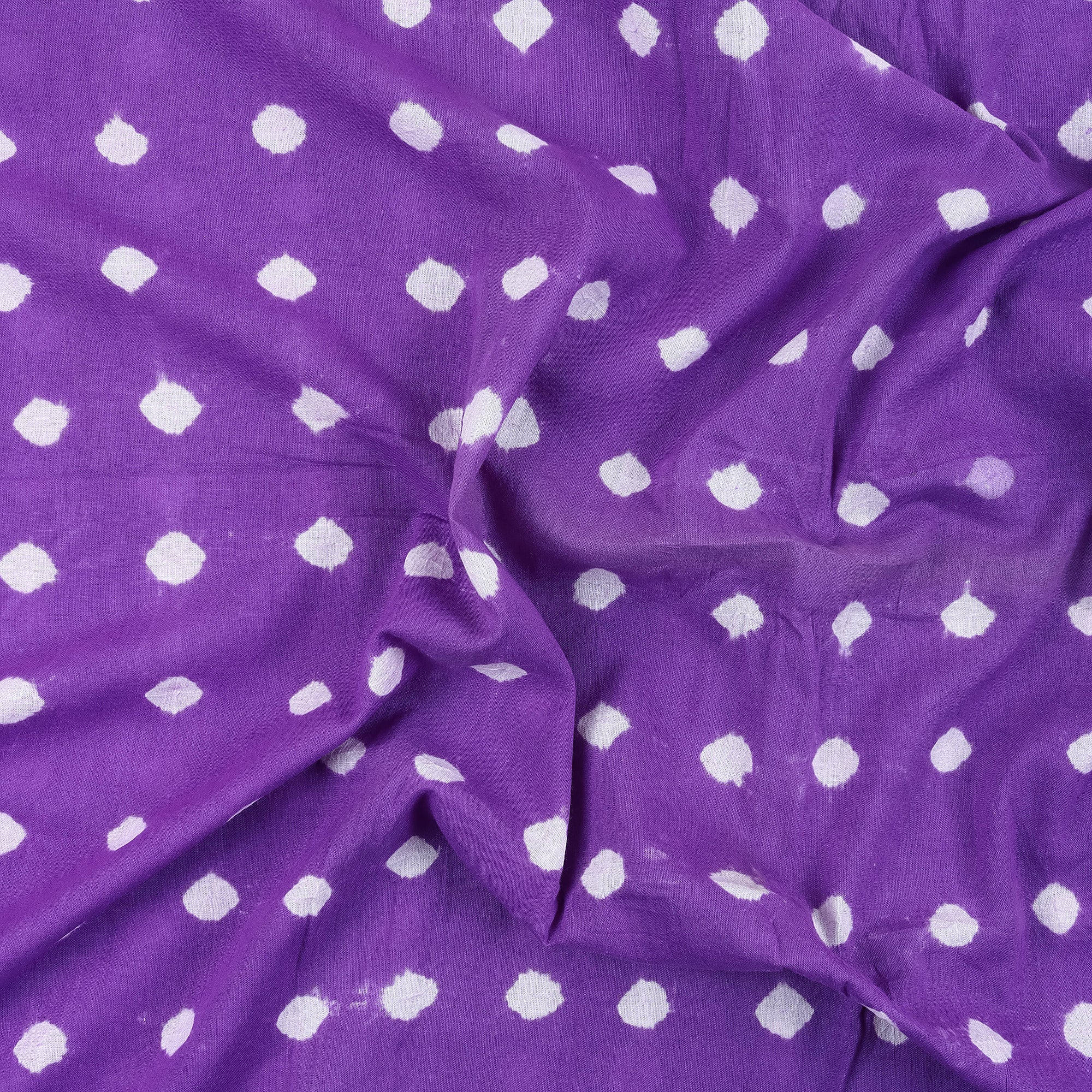 Dark Purple Pure Cotton Tie Dye Shibori Fabric