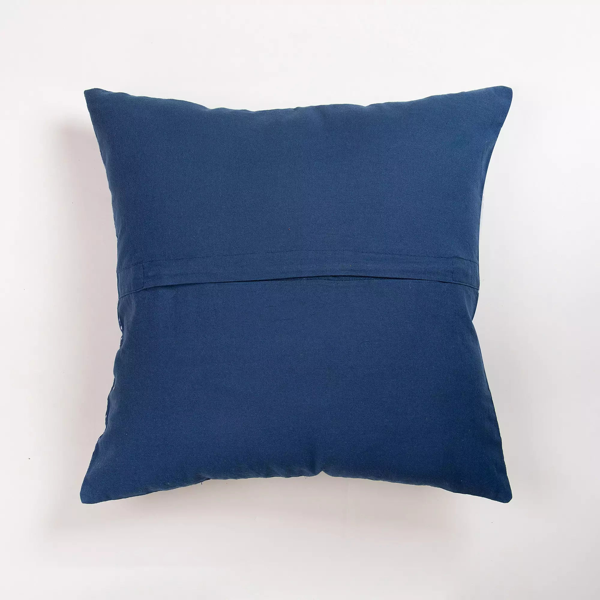Decorative Blue Floral Quilted Kantha Cushion Cover