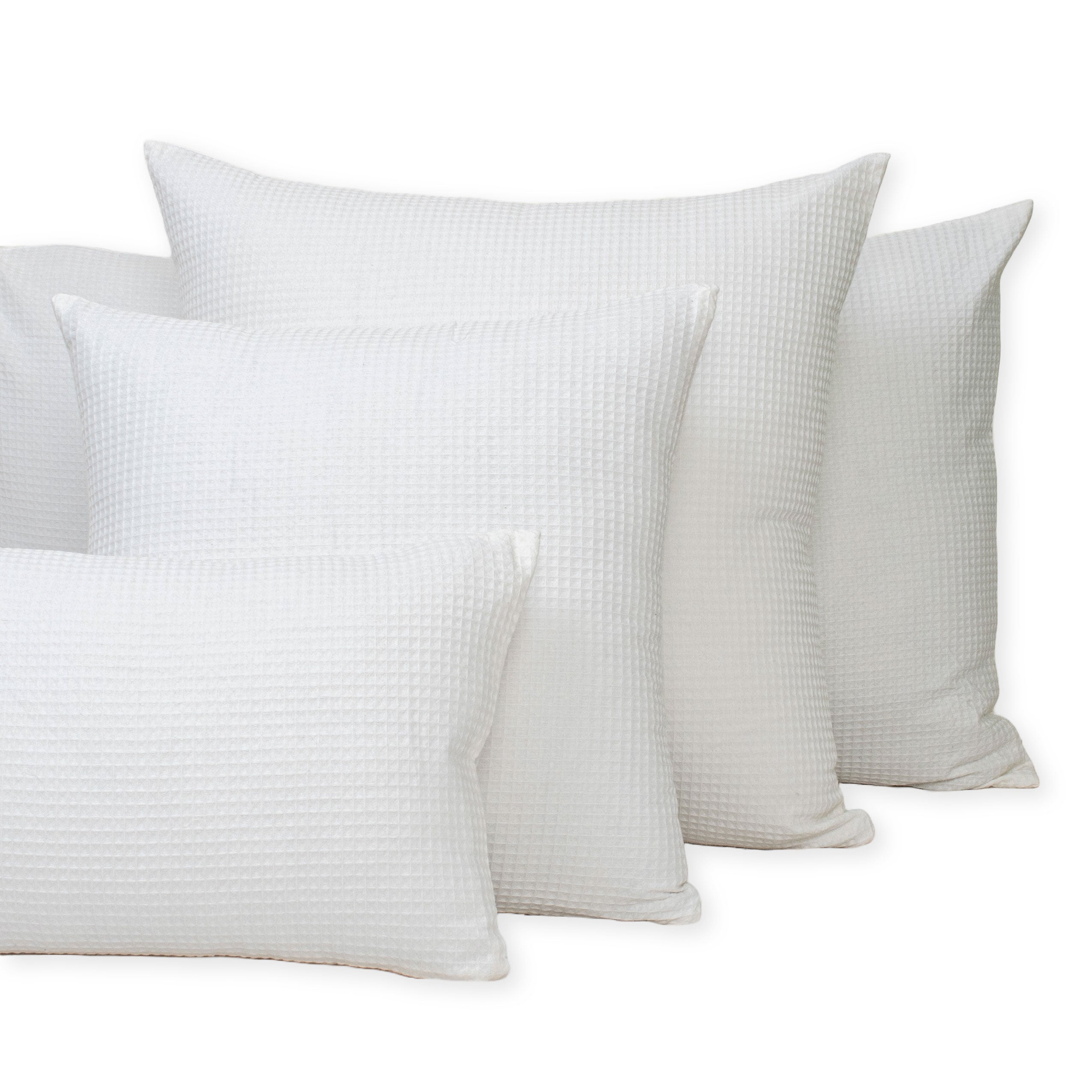 Decorative Off White Organic Cotton Waffle Sofa Cushion Cover