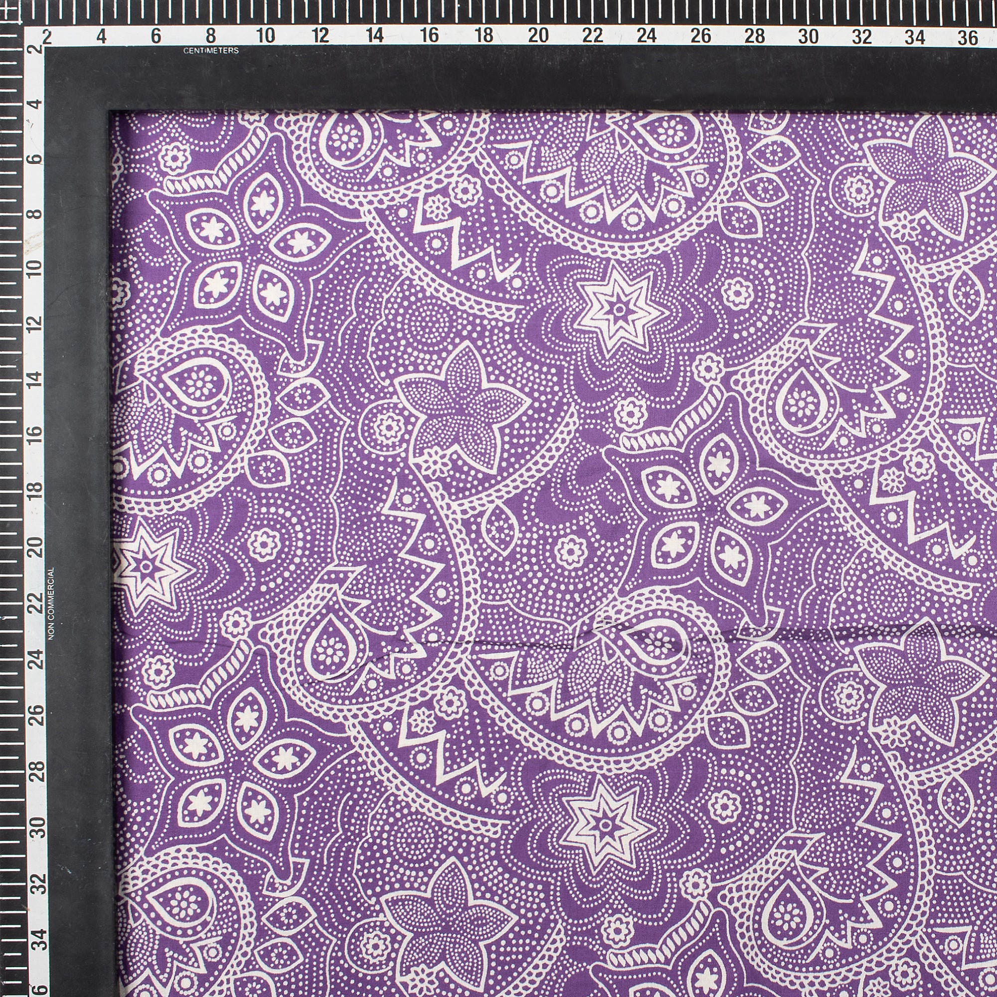 Decorative Purple Floral Hand Block Printed Bagru Fabric