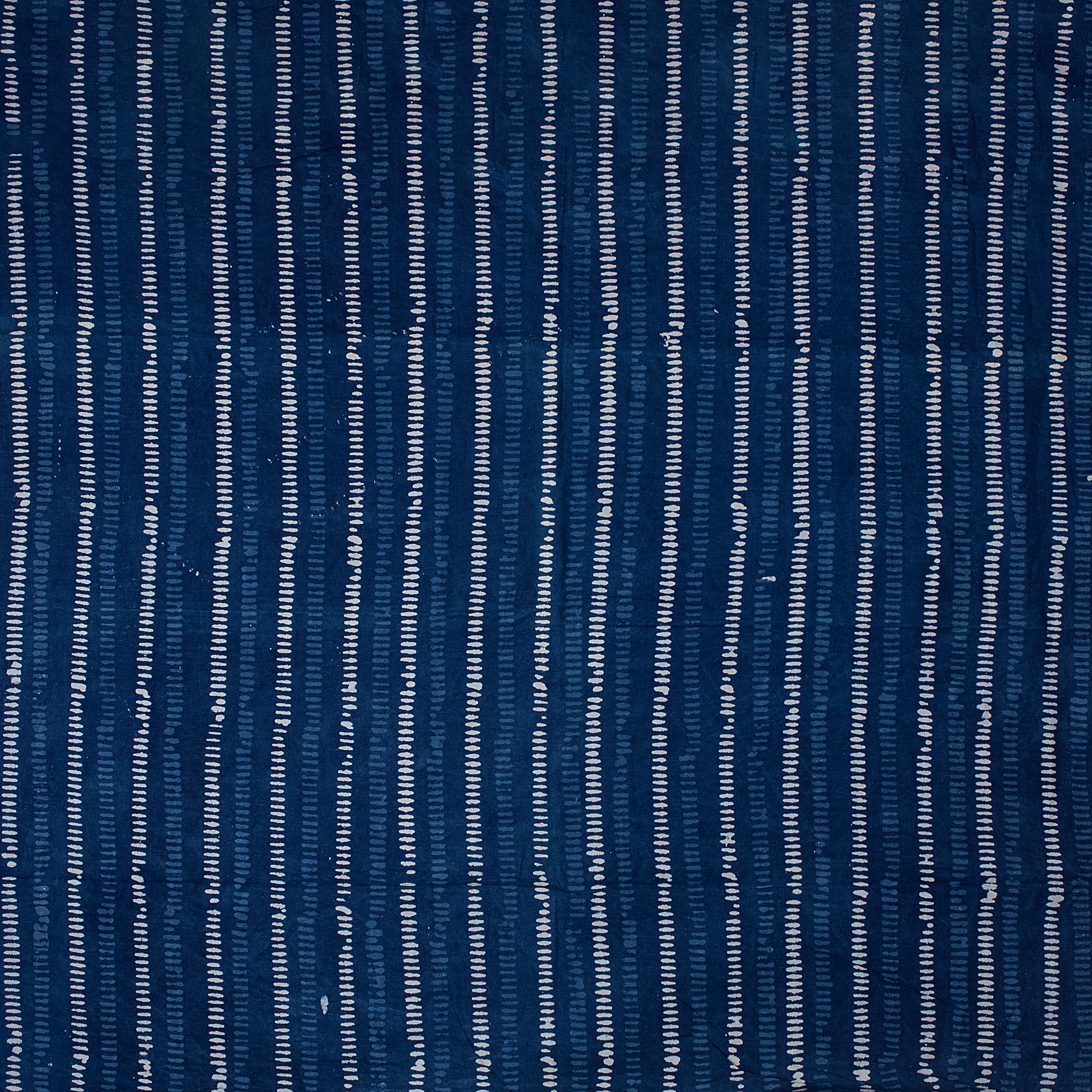 Durable Striped Block Printed Indigo Cotton Cloth Fabric