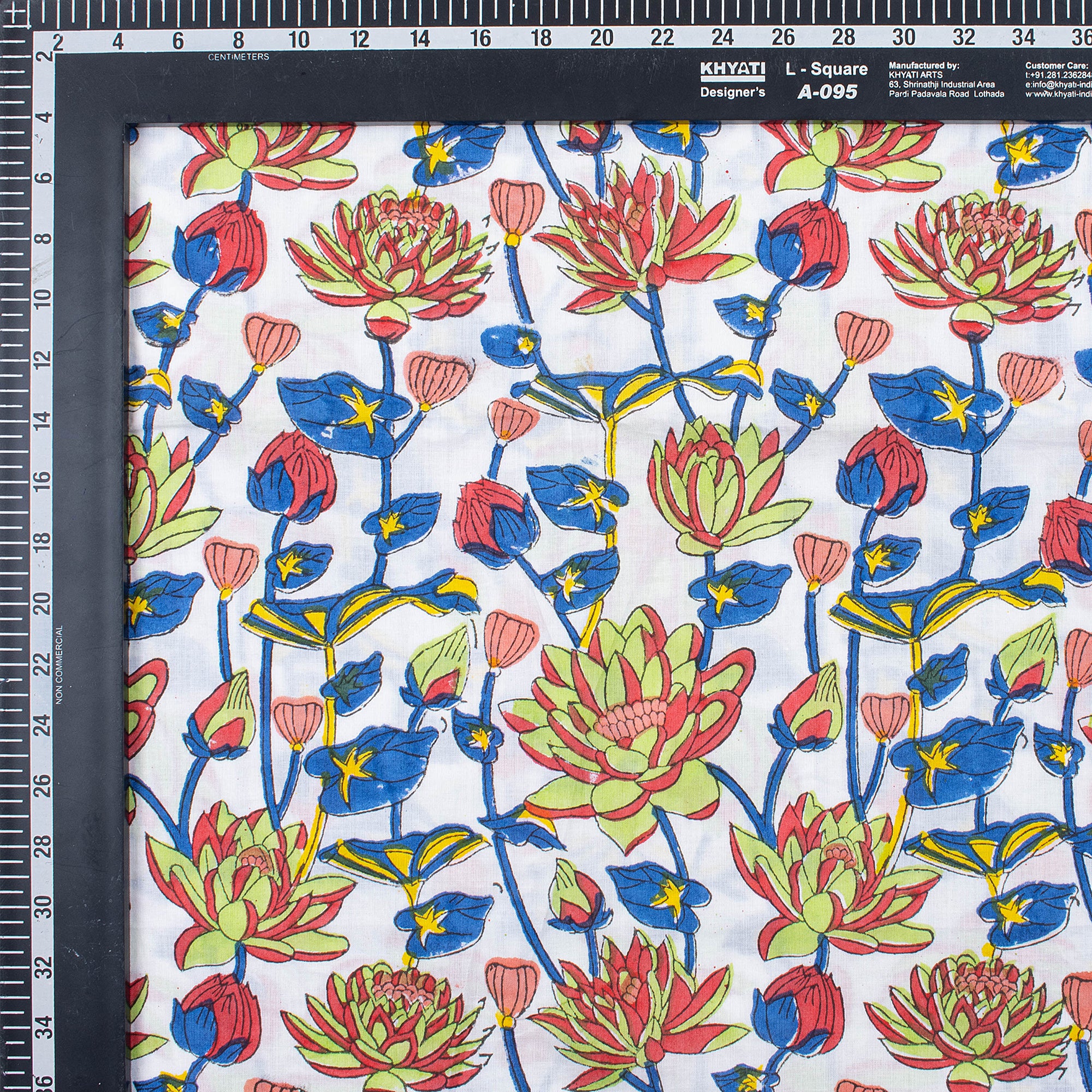 Exclusive Multi Floral Hand Block Print Cotton Fabric