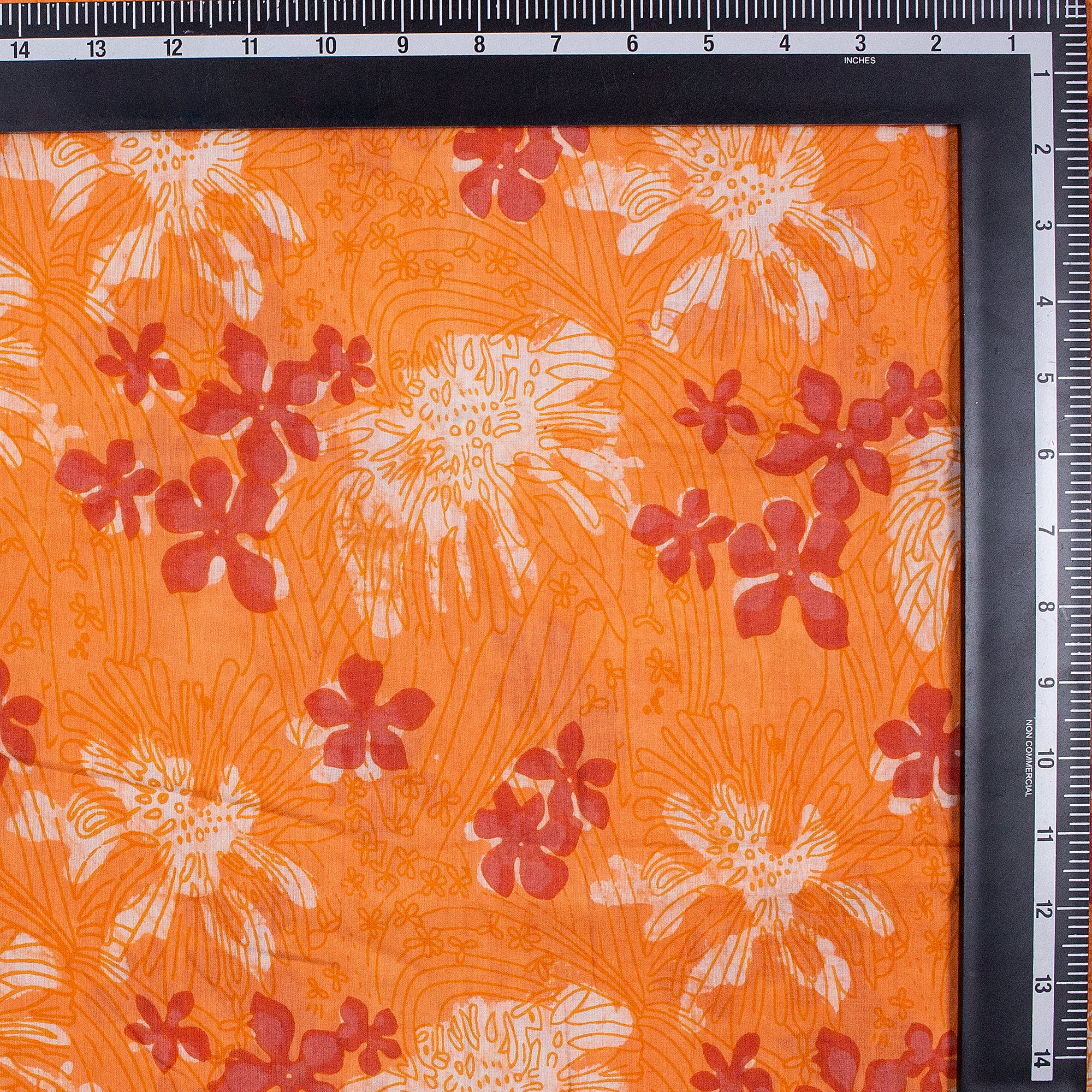 Exclusive Red Floral Hand Block Print Dabu Fabric