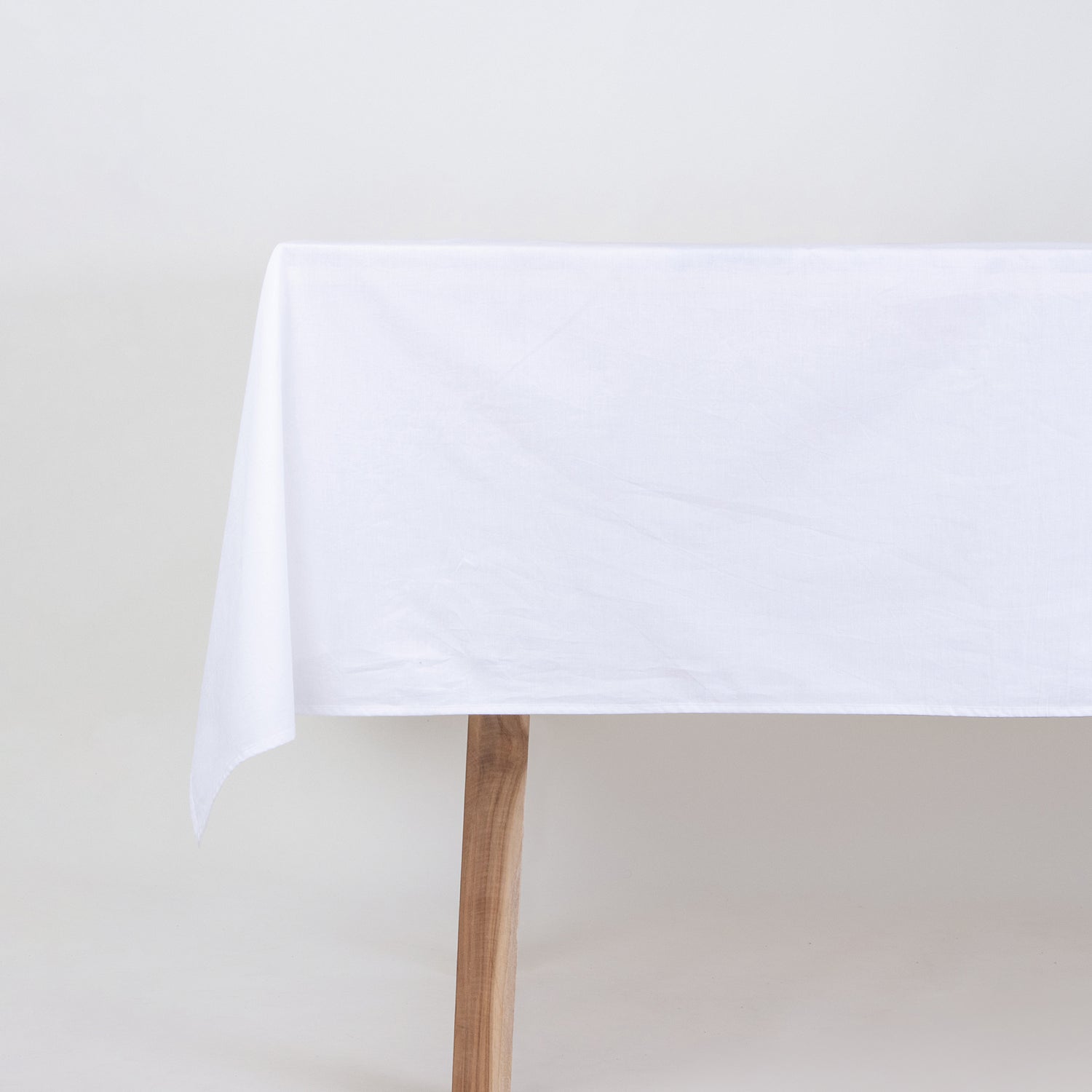 Exclusive Solid White Natural Hand Dyed Table Cloth Covers