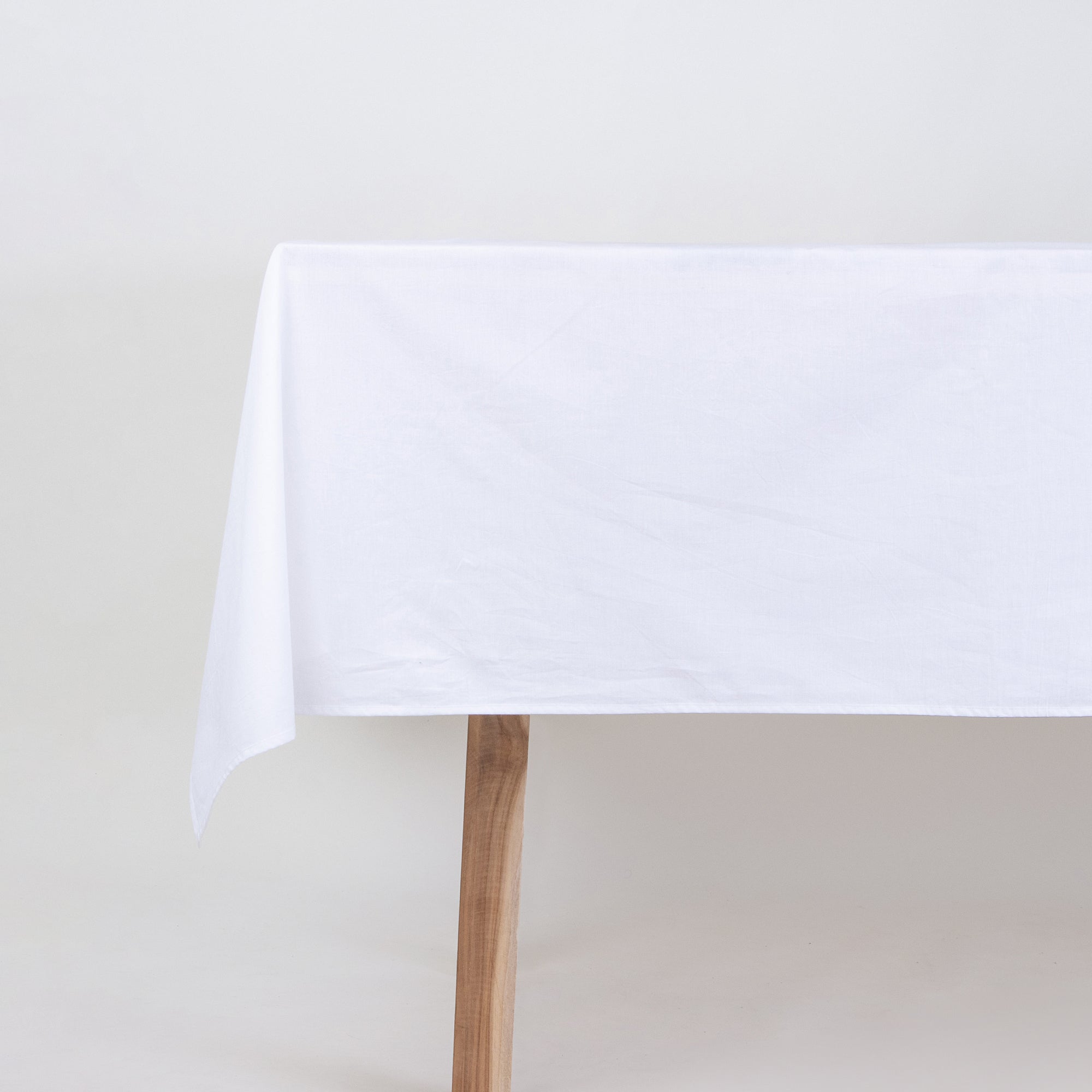 Exclusive Solid White Natural Hand Dyed Table Cloth Covers