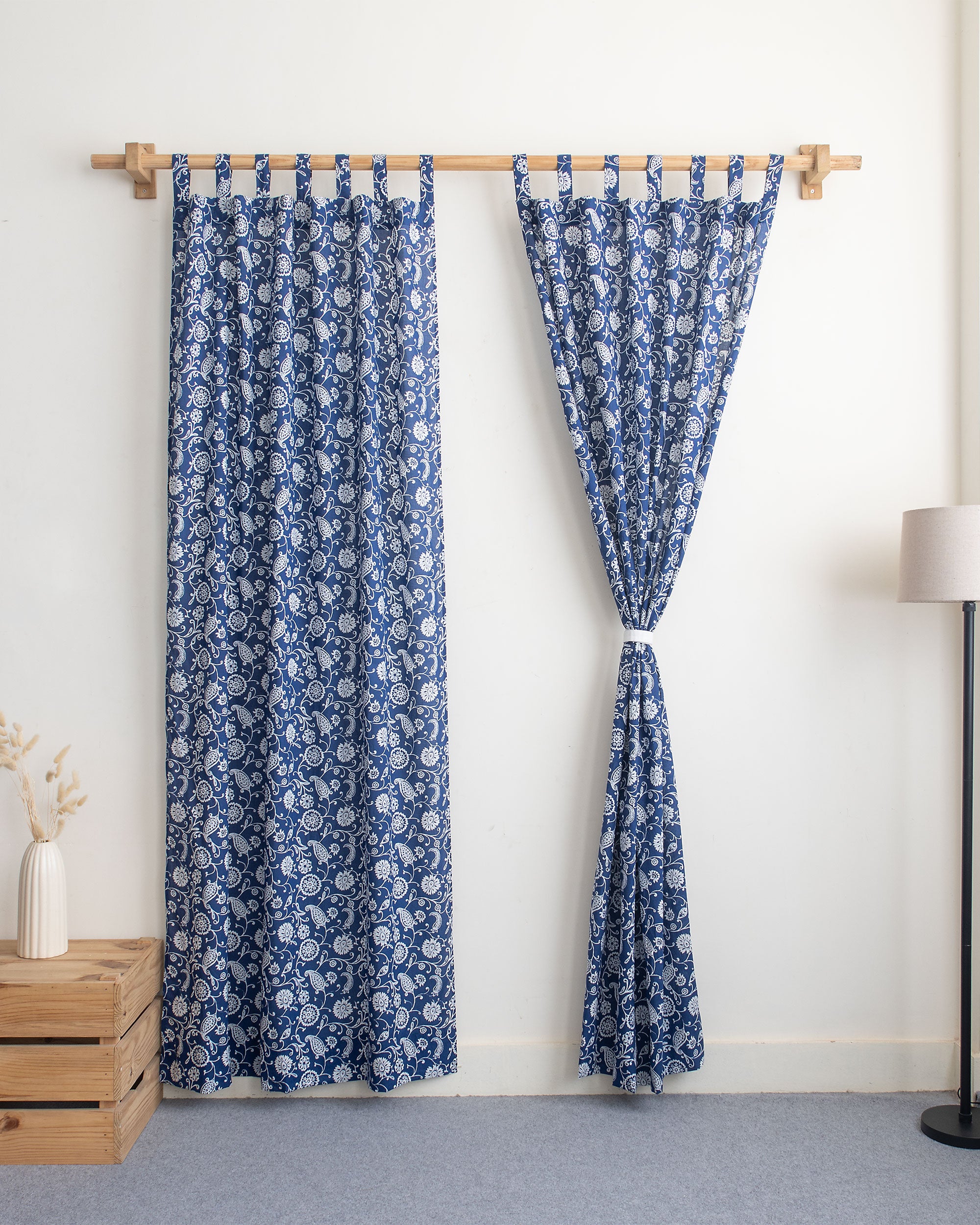 Floral Block Printed Best Curtains for Living Room