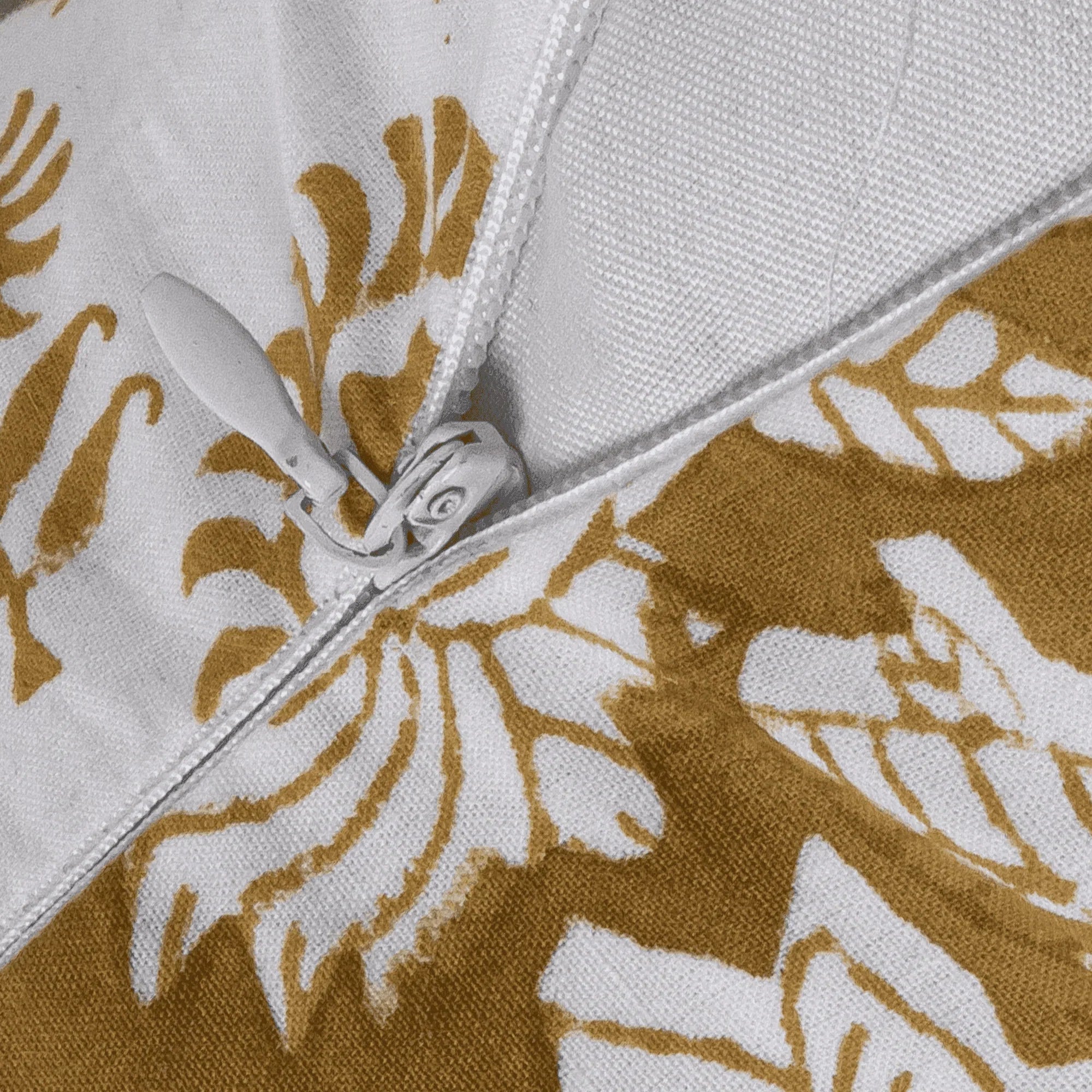 Floral Hand Block Printed Reversible Cotton Cushion Cover