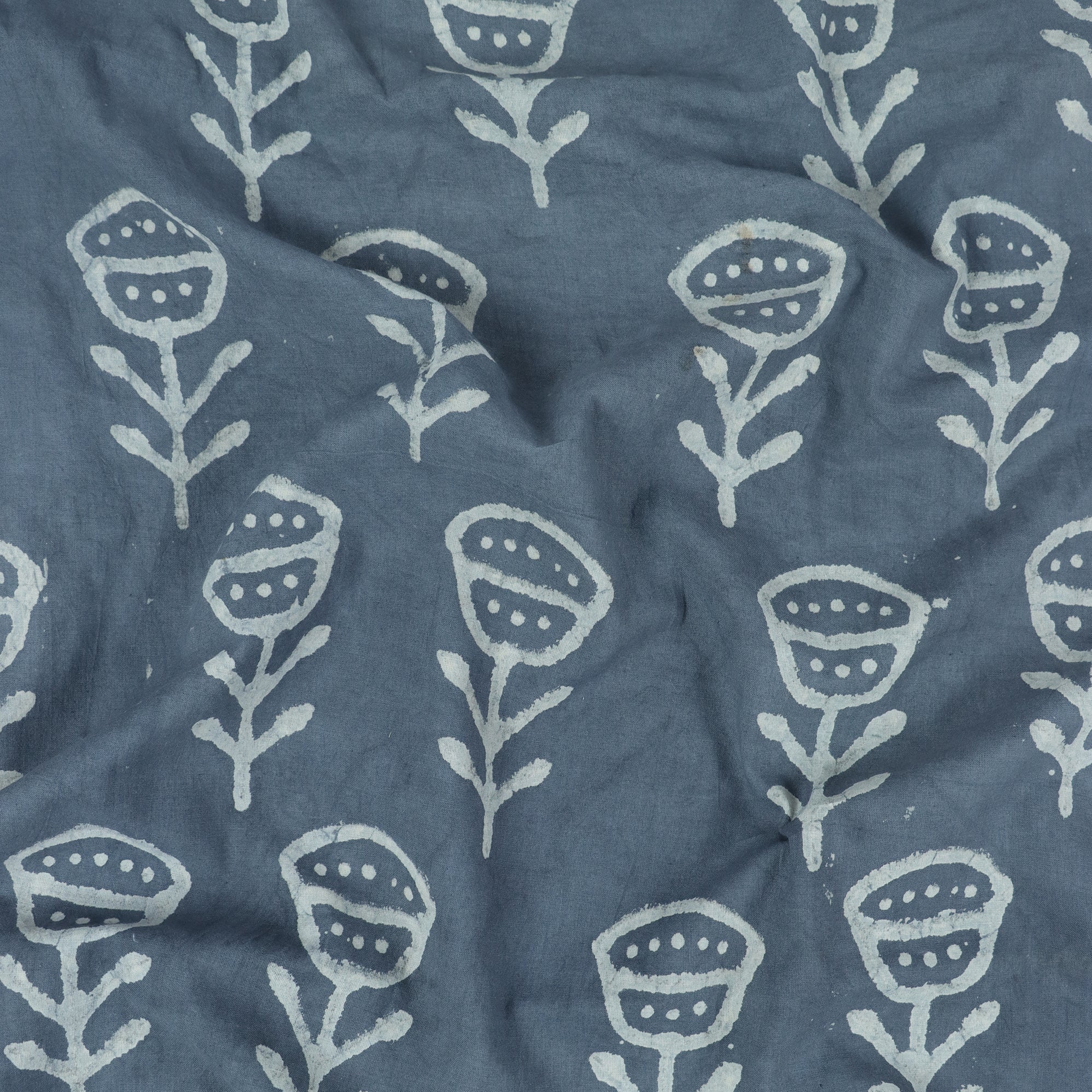 Floral Handcrafted Indian Kashish Hand Block Print Fabric