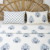 Floral Indian Hand Block Printed Reversible Machine Quilts
