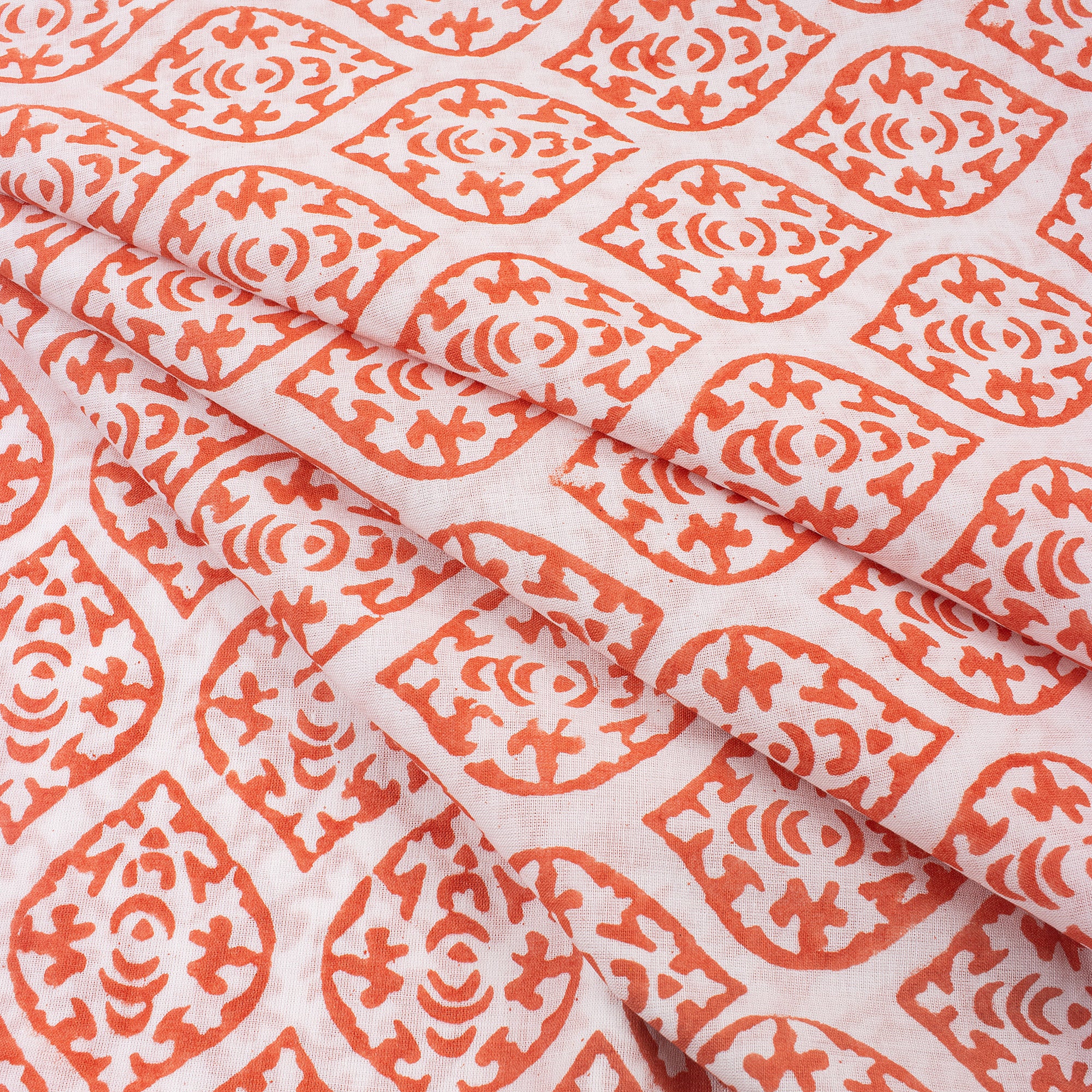 Geometrical Cotton Running Fabric For Summer Dress