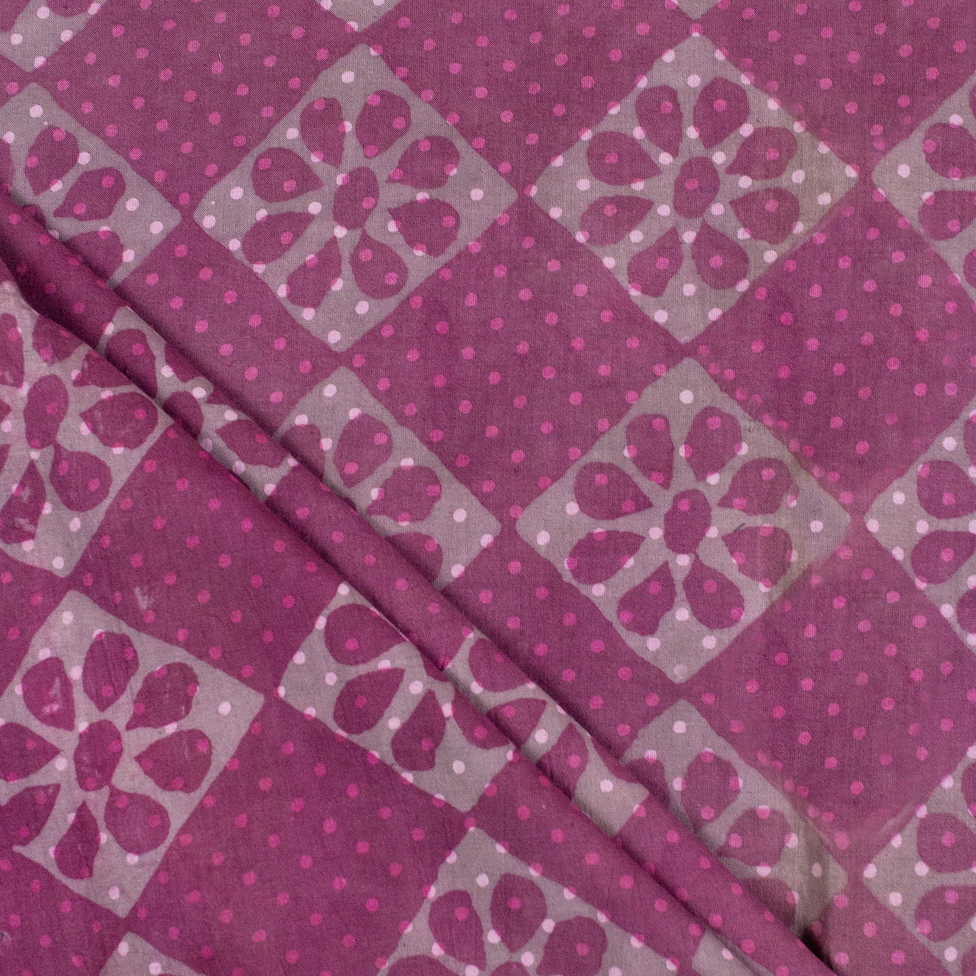 Geometrical Dabu Hand Block Print Fabric
