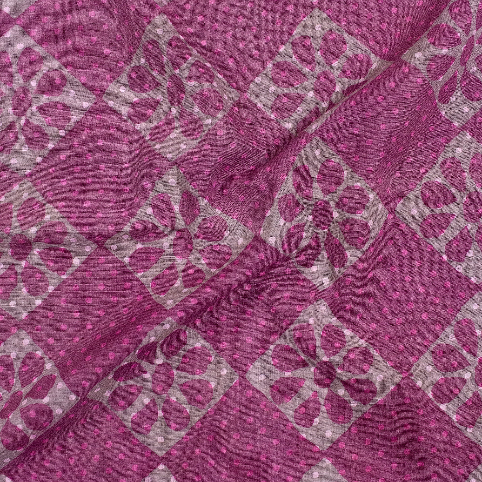 Geometrical Dabu Hand Block Print Fabric