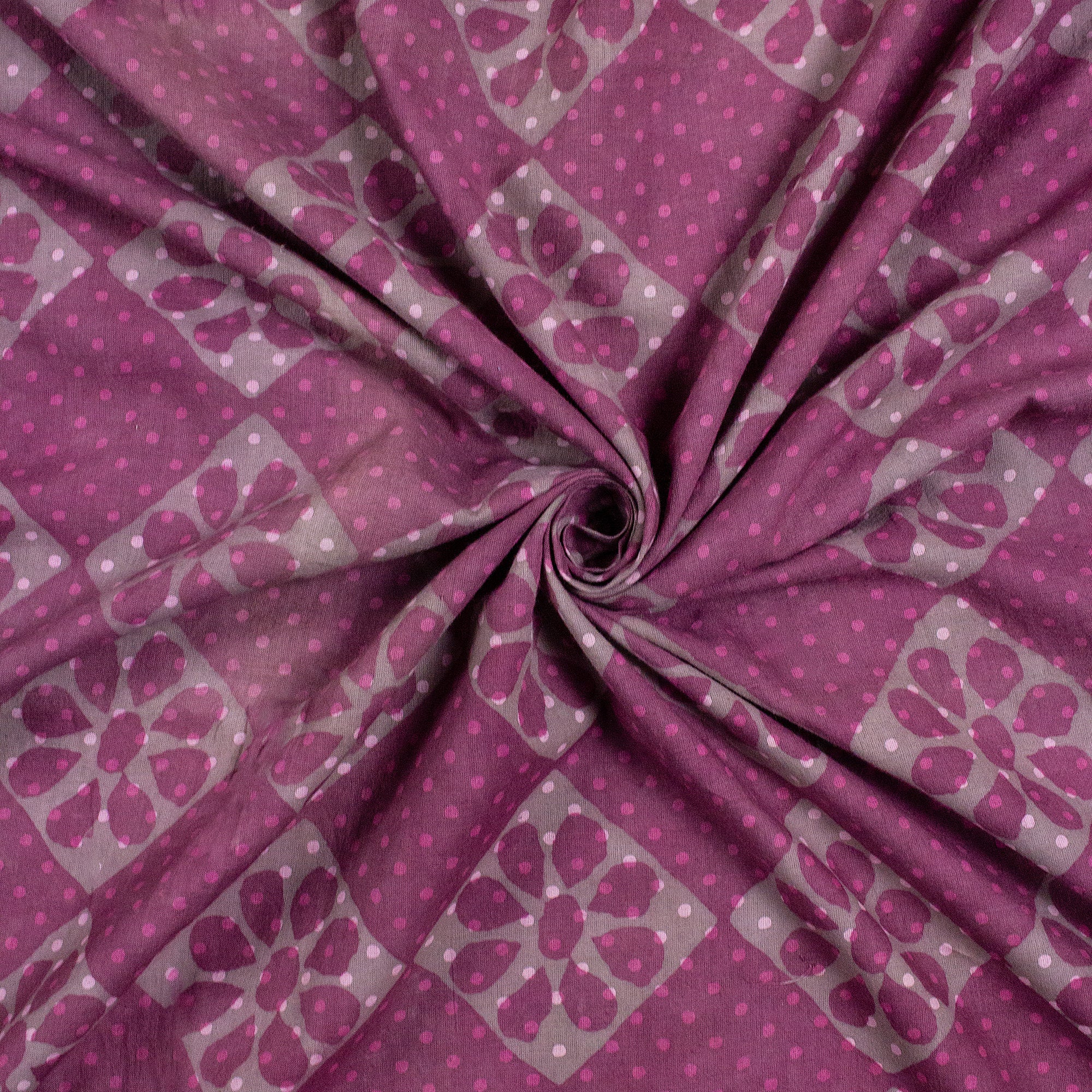 Geometrical Dabu Hand Block Print Fabric