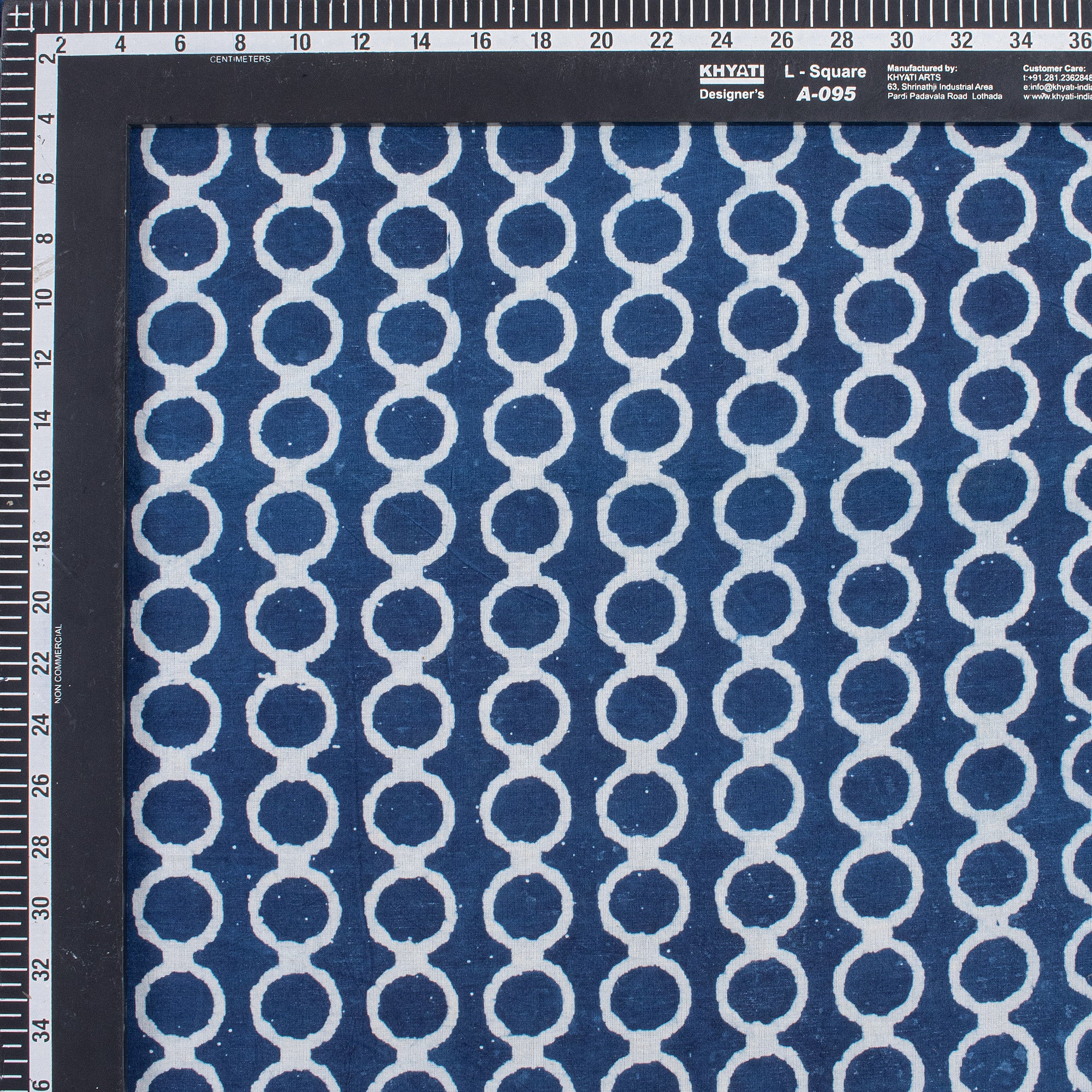 Geometrical Printed Indigo Fabric By The Yard