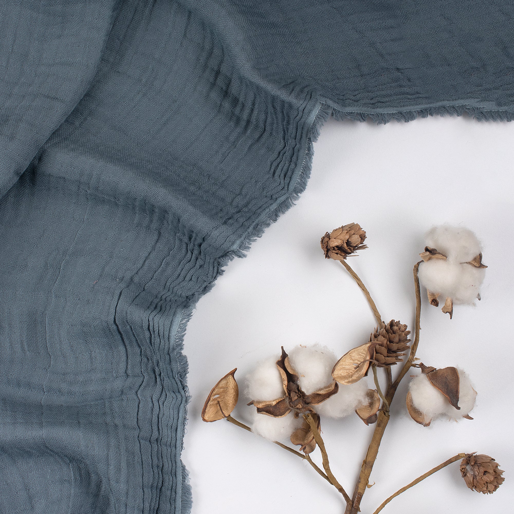 Gray Cotton Gauze Fabric By The Yard
