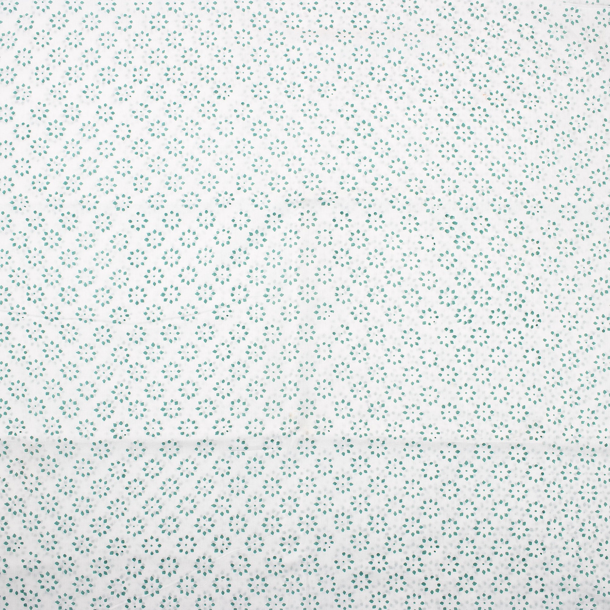 Green Booty Hand Block Print Fabric By The Yard