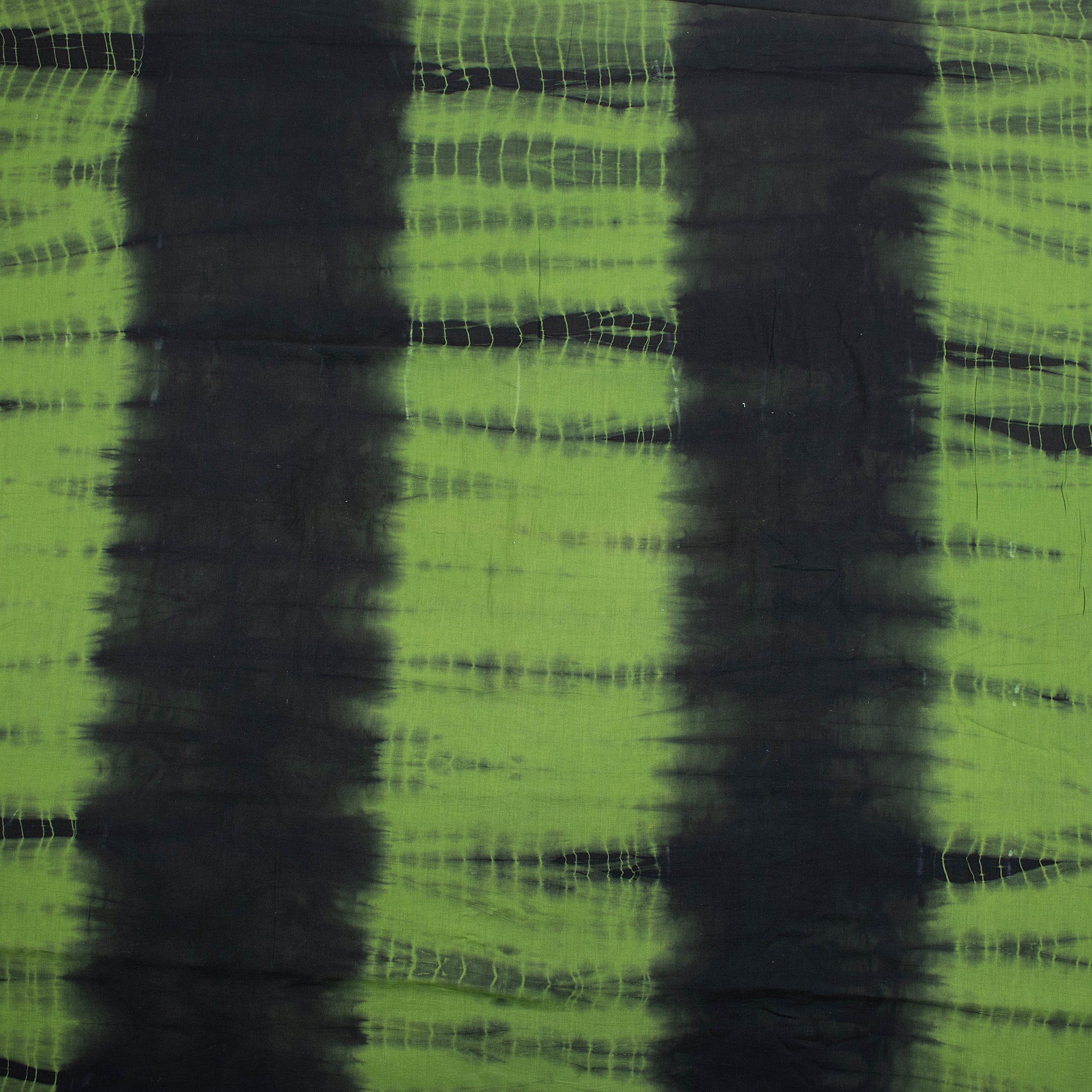 Green Cotton Tie Dye Shibori Fabric