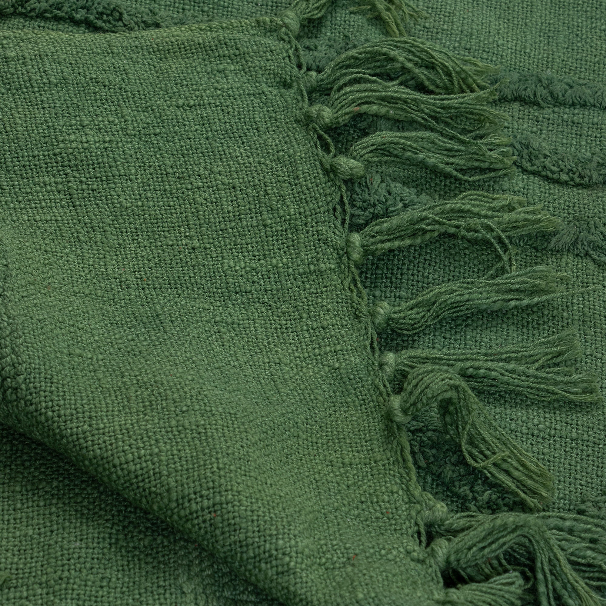 Green Dyed Sofa Cotton Solid Throws