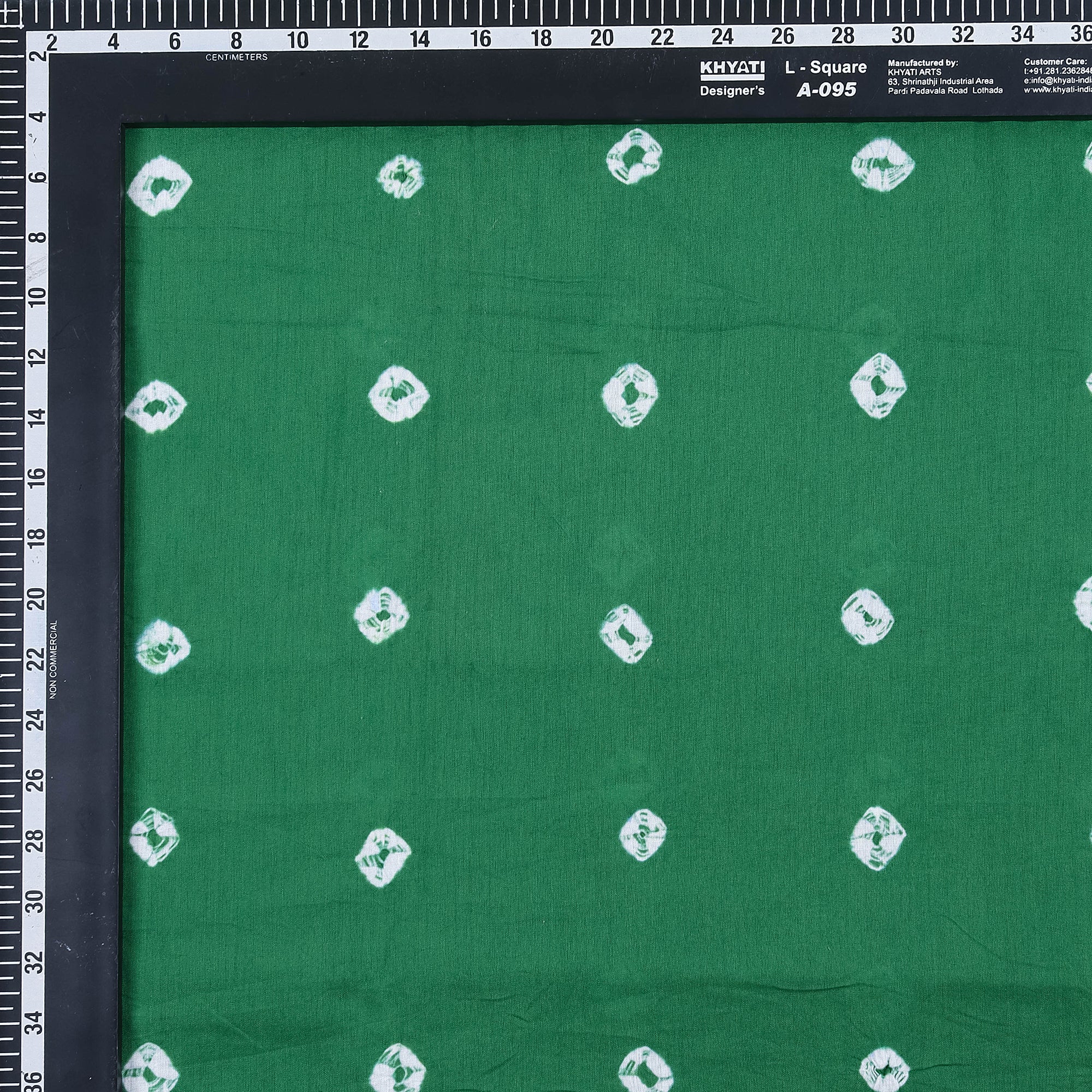 Green Organic Cotton Shibori Tie Dye Fabric