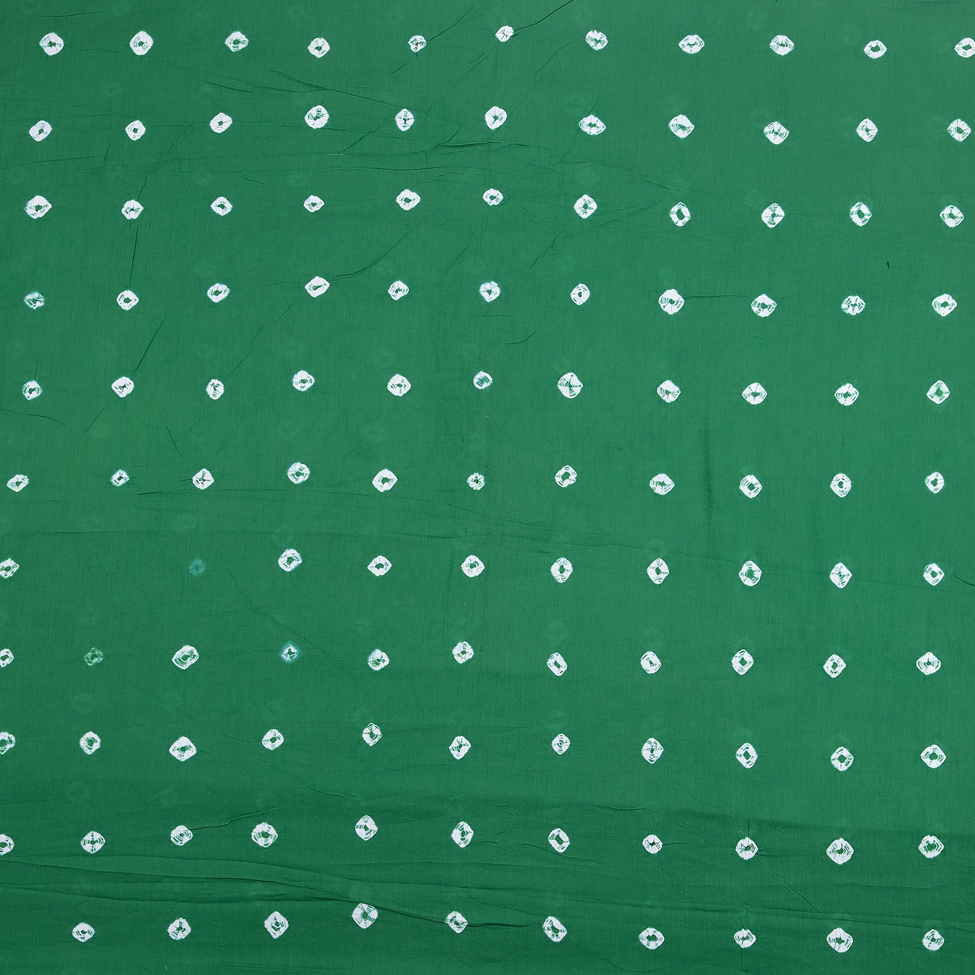 Green Organic Cotton Shibori Tie Dye Fabric