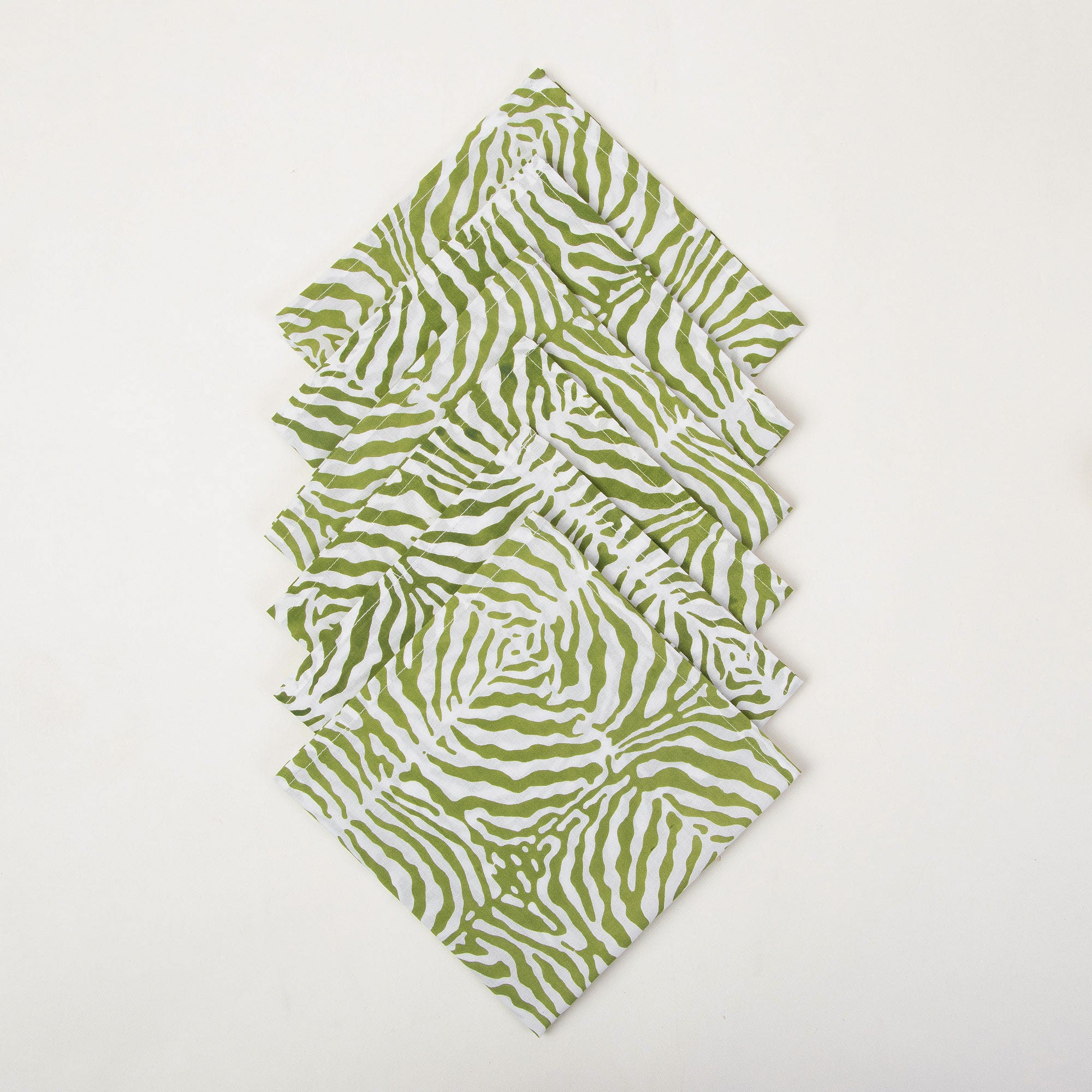 Green Pure Cotton Reusable Dinner Napkin Cloth