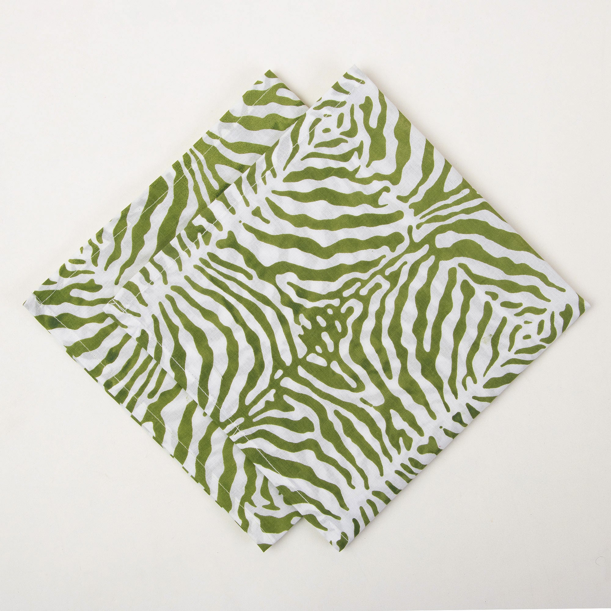 Green Pure Cotton Reusable Dinner Napkin Cloth