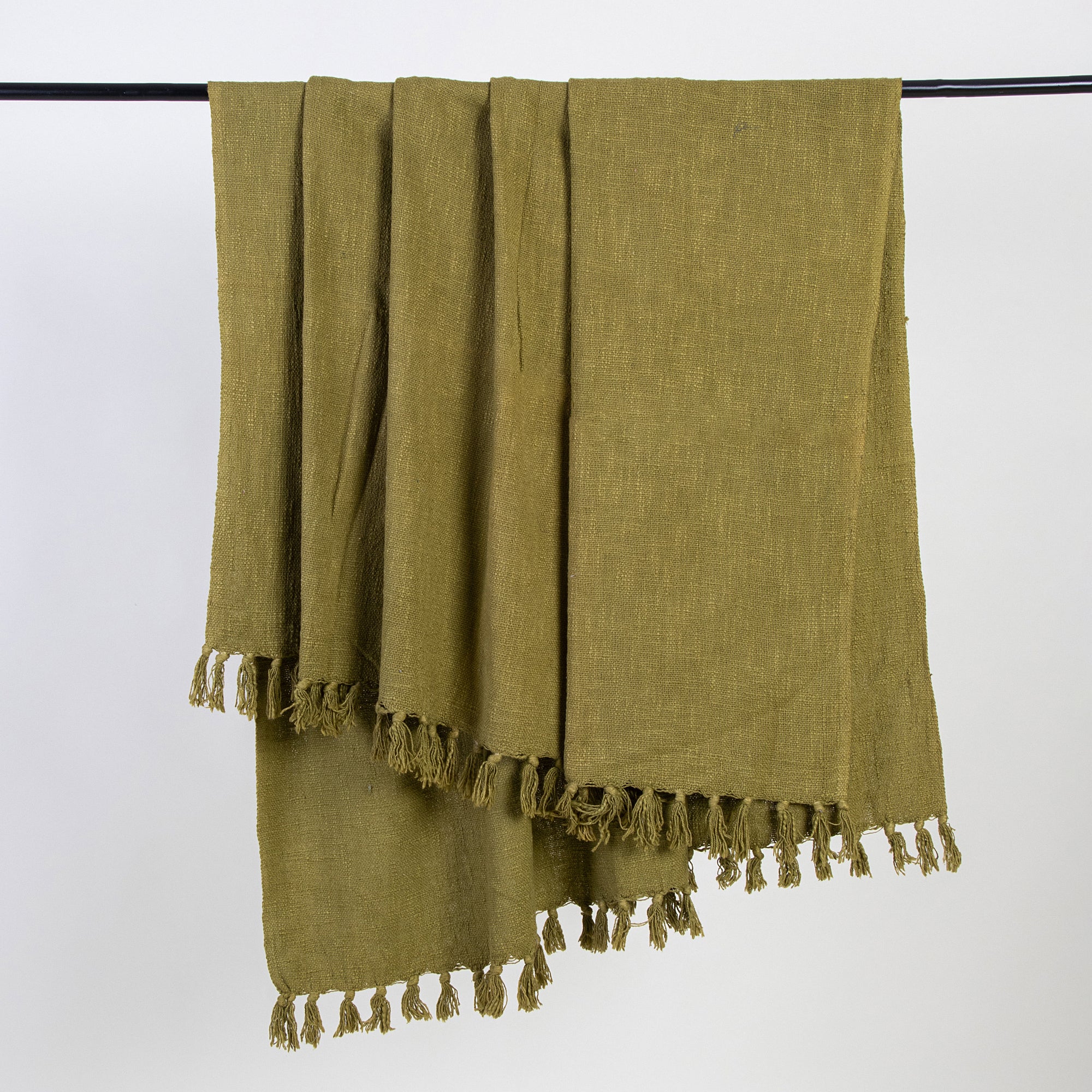 Green Soft Cotton Indian Throw Blanket for Bed