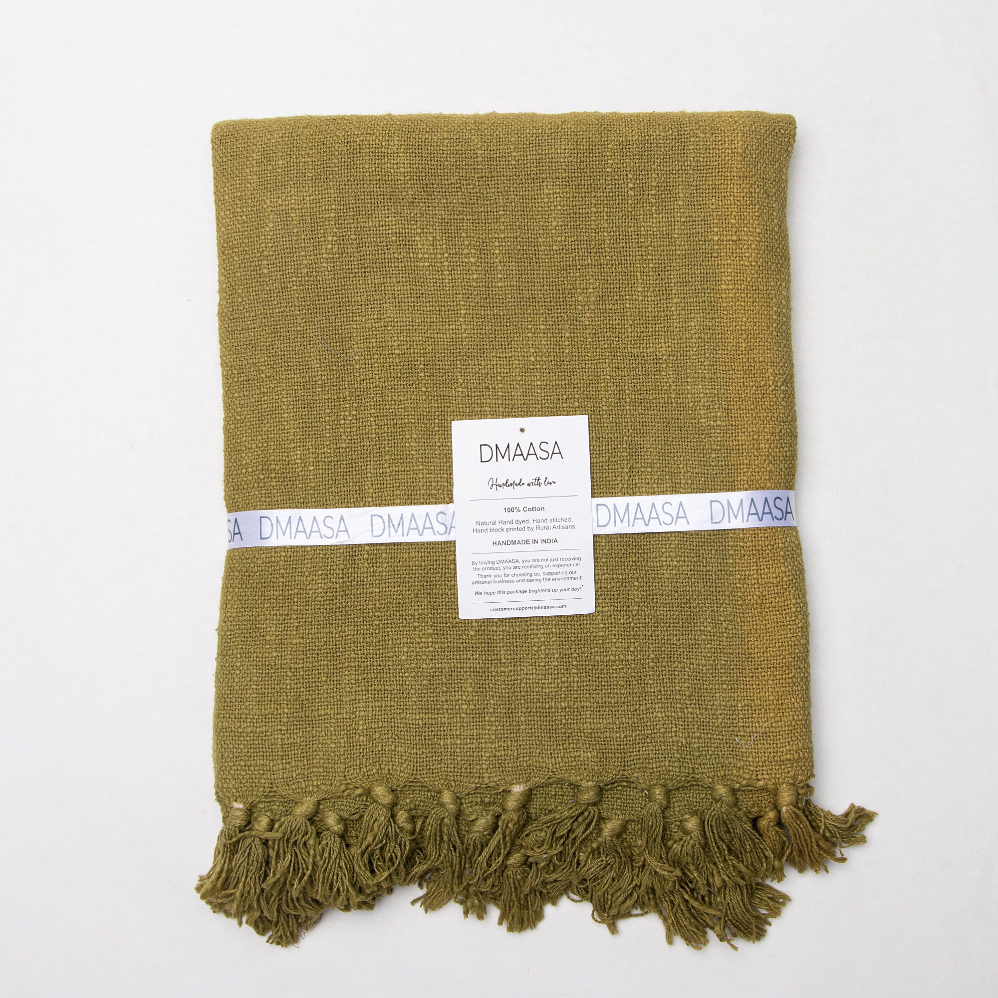 Green Soft Cotton Indian Throw Blanket for Bed
