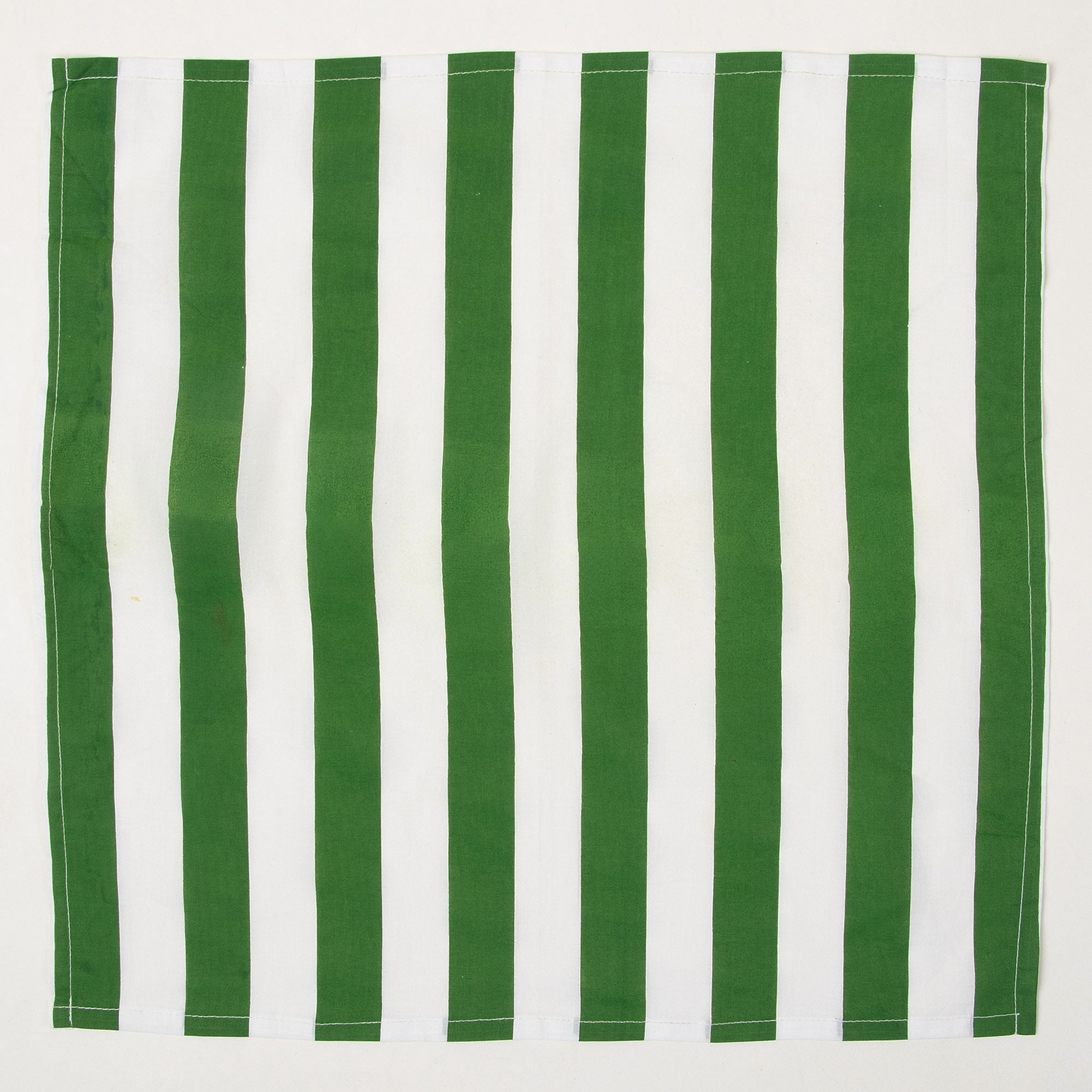 Green Striped Hand Block Printed Dinner Napkin Cloth Reusable