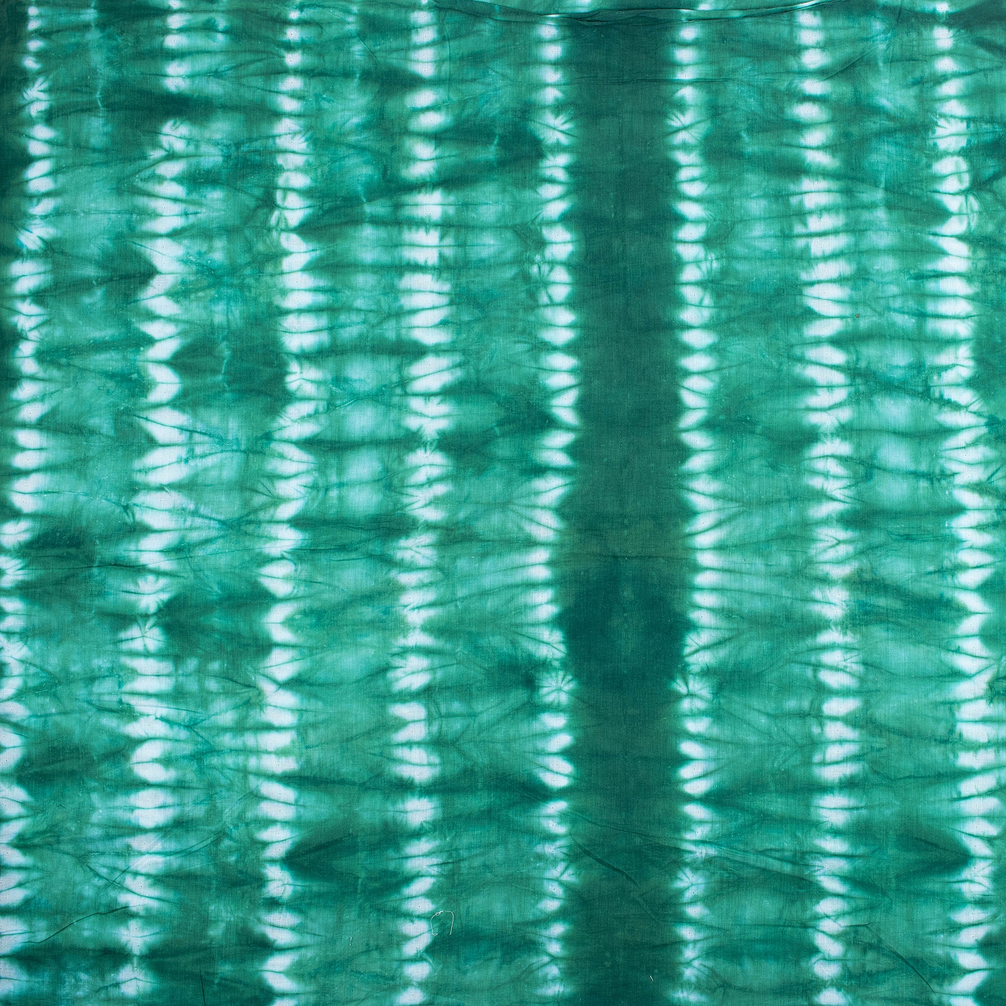 Green Striped Indian Tie Dye Shibori Fabric