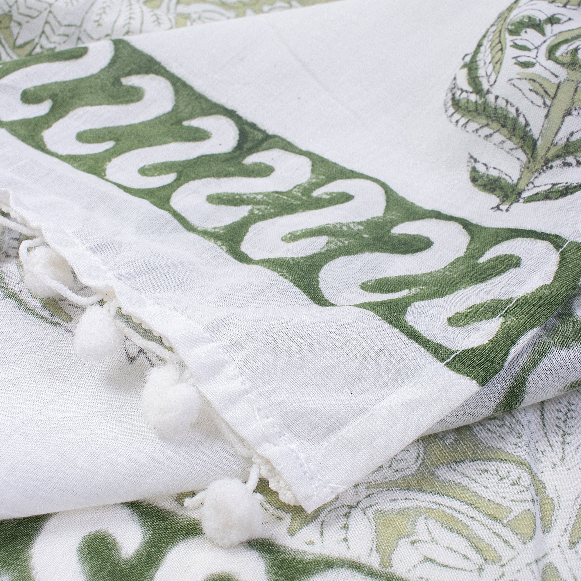 Grey Floral Printed Cotton Beach Sarong Wrap For Women
