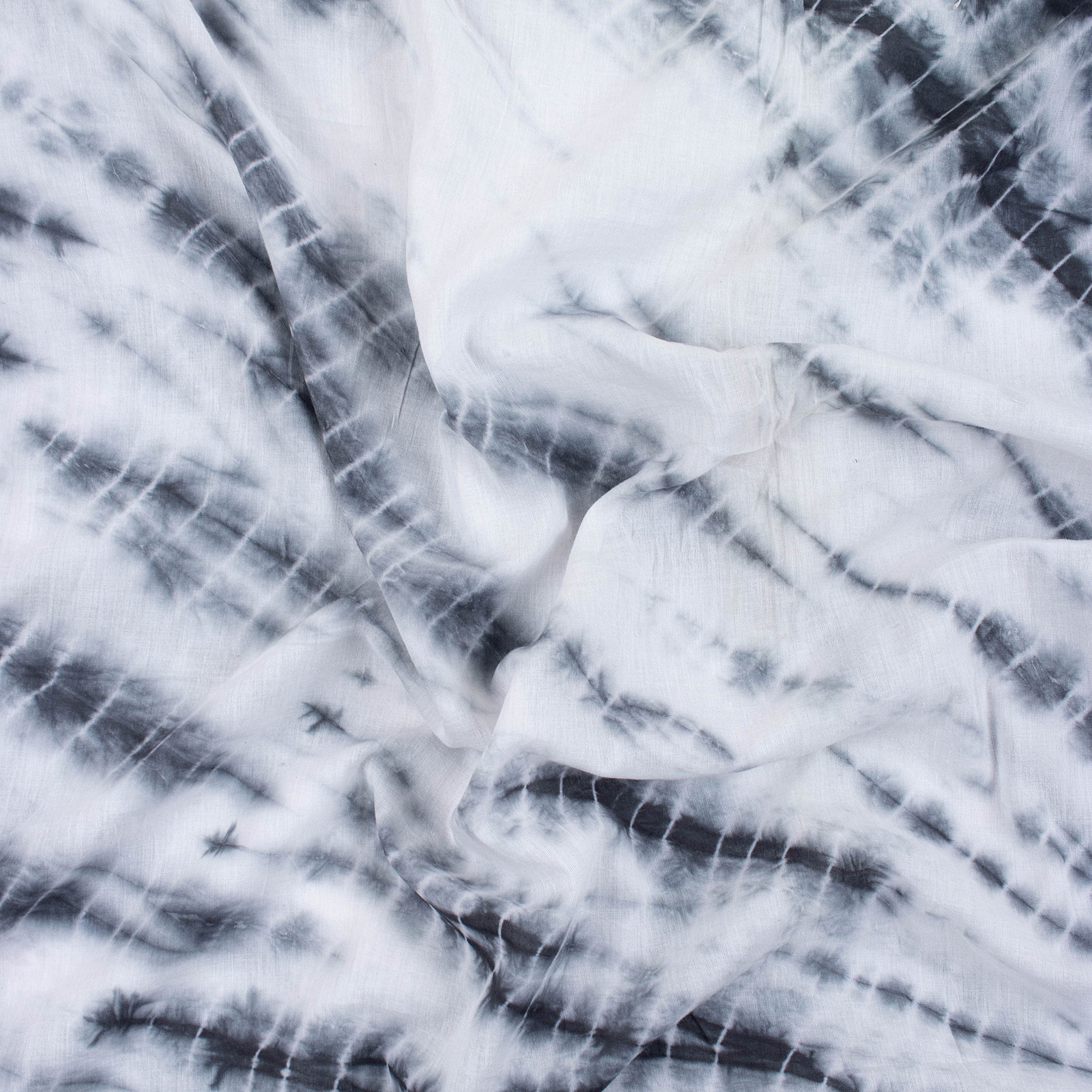 Grey Kimono Tie Dye Shibori Fabric