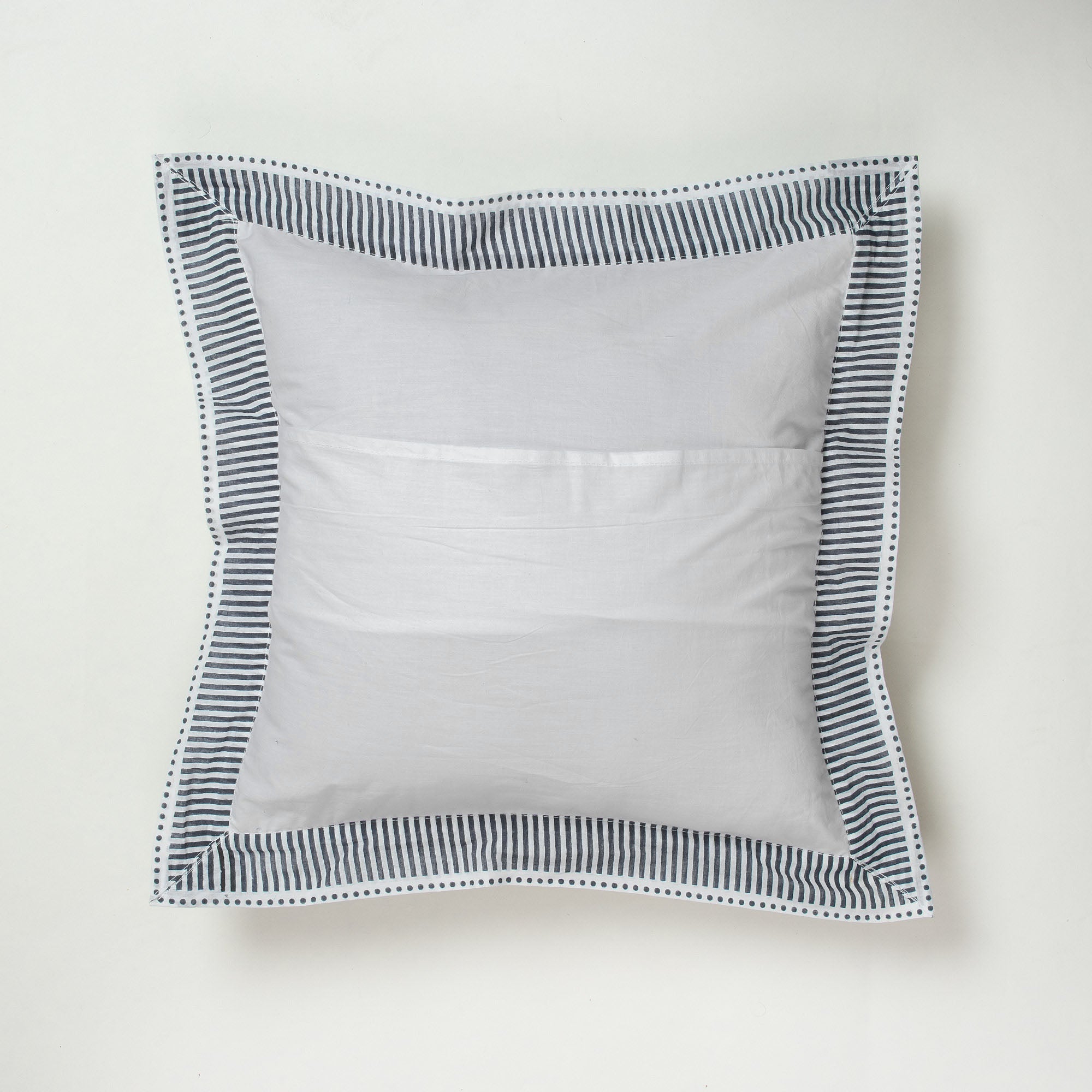 Grey Striped Soft Cotton Kantha Pillow Covers