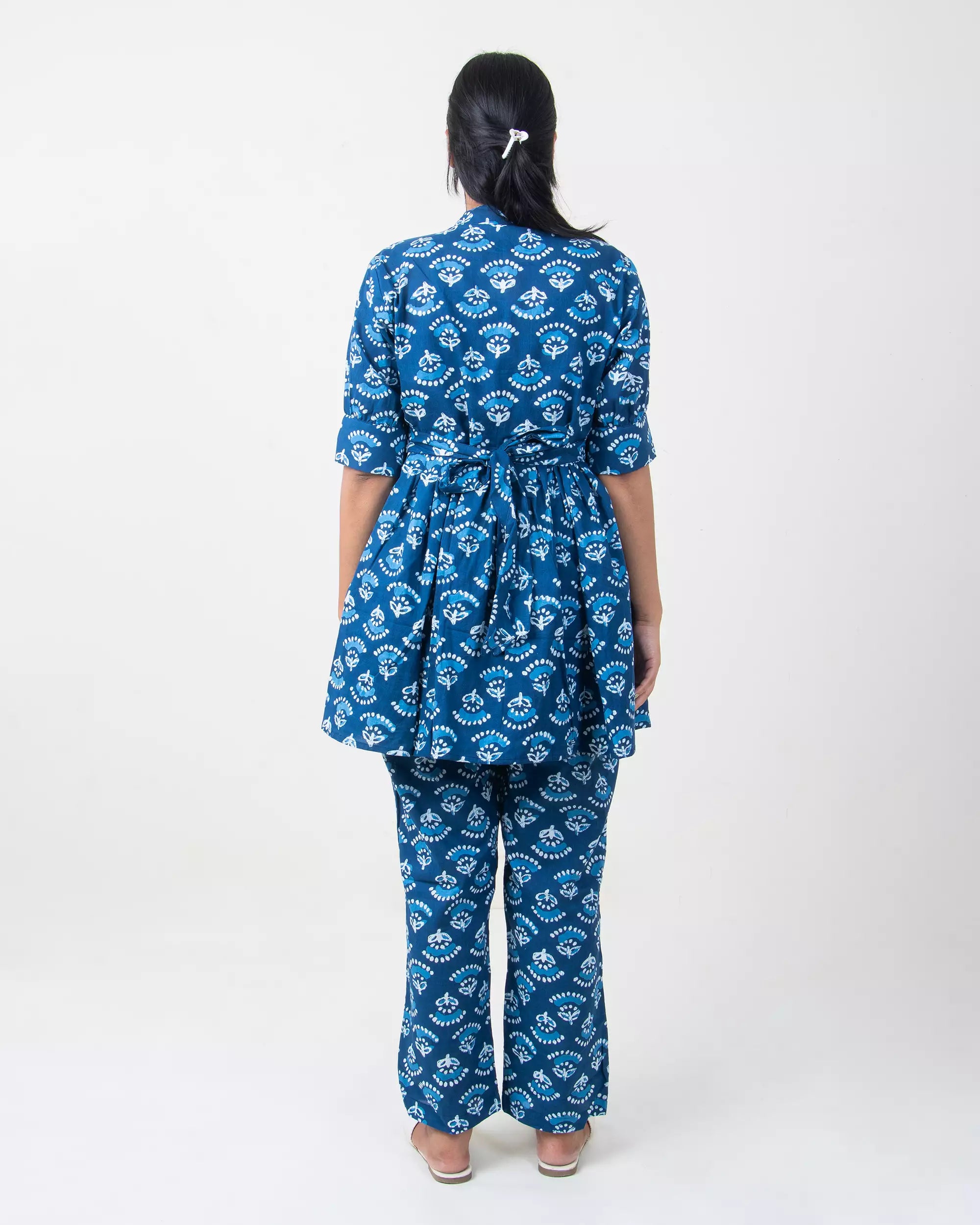 Hand Block Floral Cotton Ladies Co-Ord Set