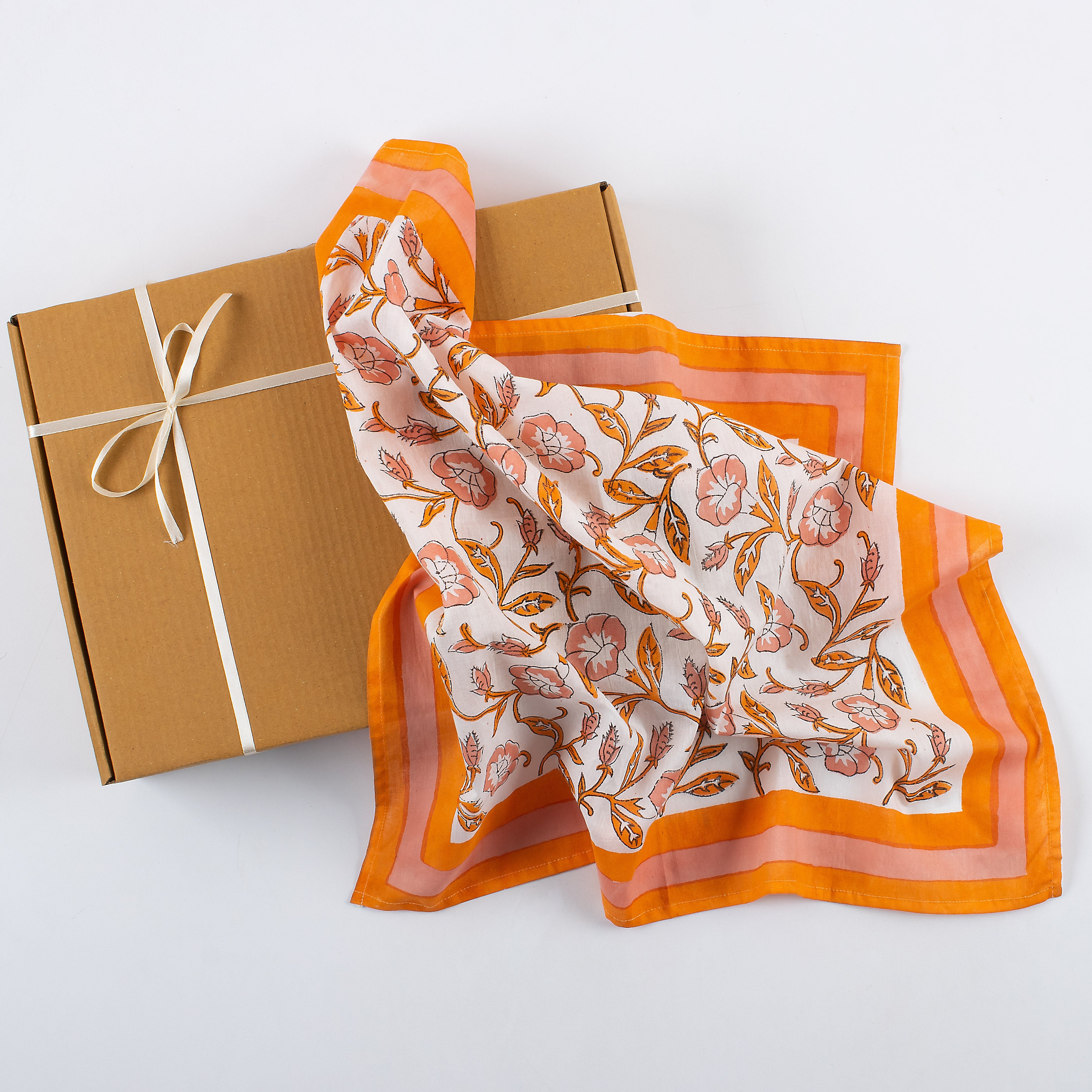 Hand Block Indian Pure Cotton Hair Bandana for Women & Men